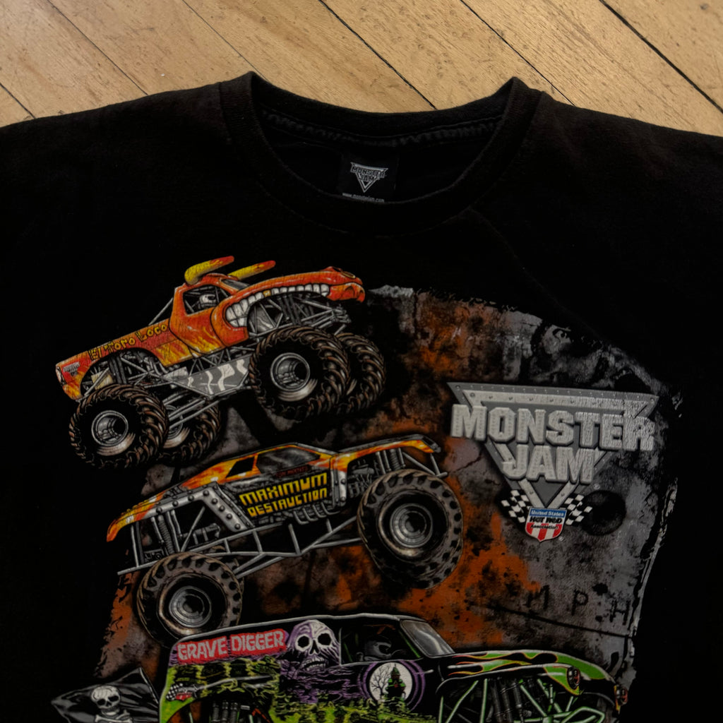 Vintage Monster Jam T-shirt Sz YTH L (XS)