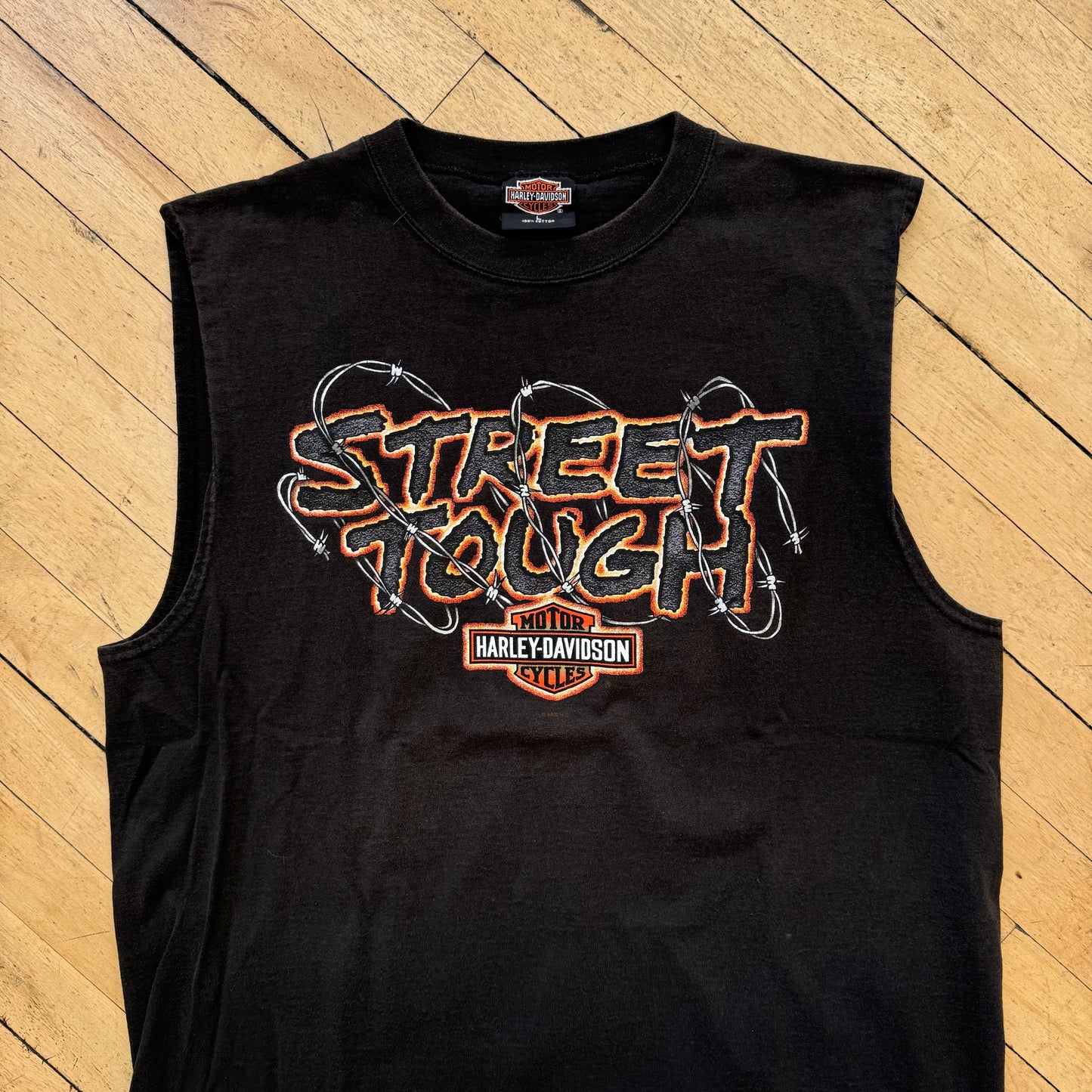 Vintage Harley Street Tough Sleeveless T-shirt Sz L