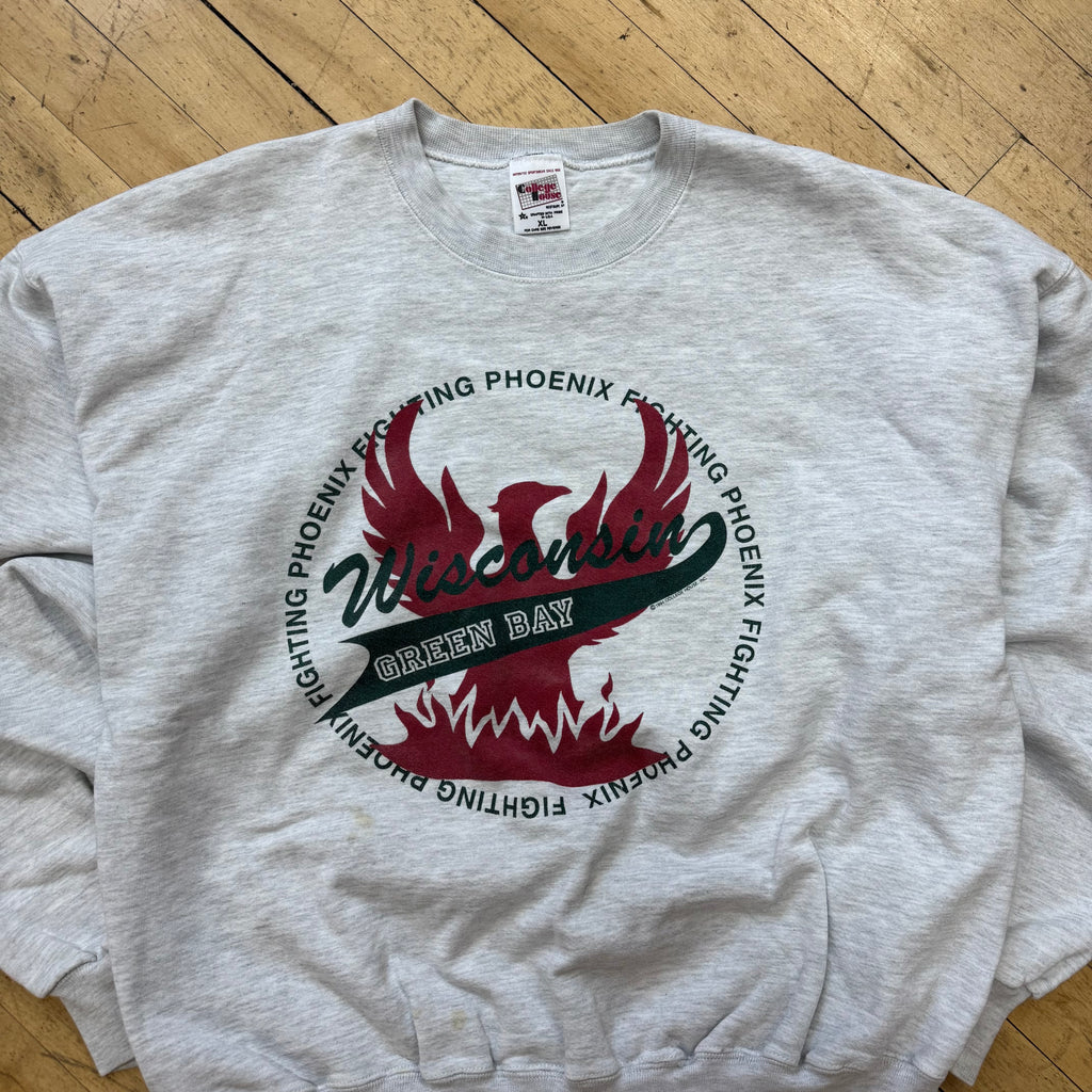 Vintage Fighting Phoenix Wisconsin Crewneck Sz L