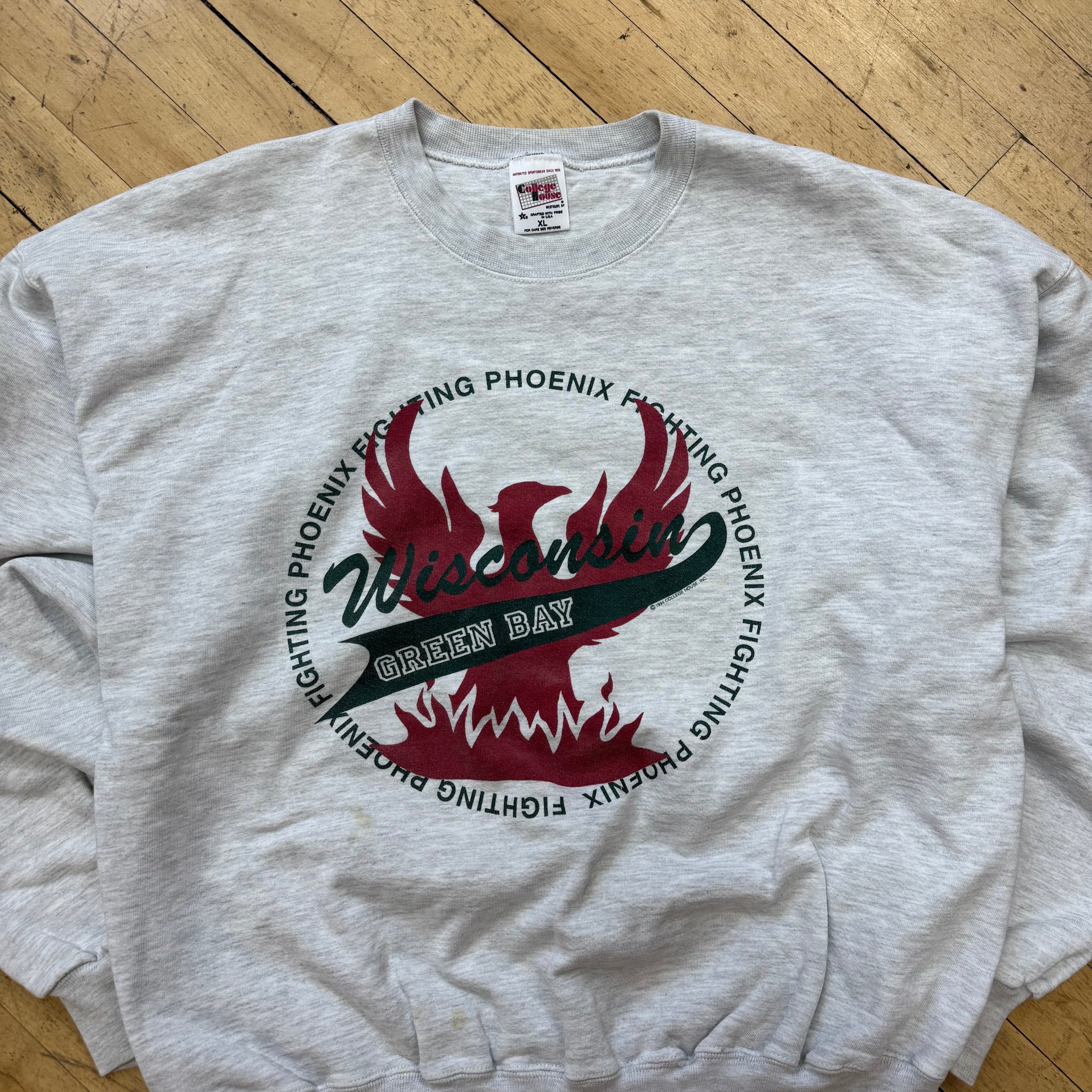 Vintage Fighting Phoenix Wisconsin Crewneck Sz L