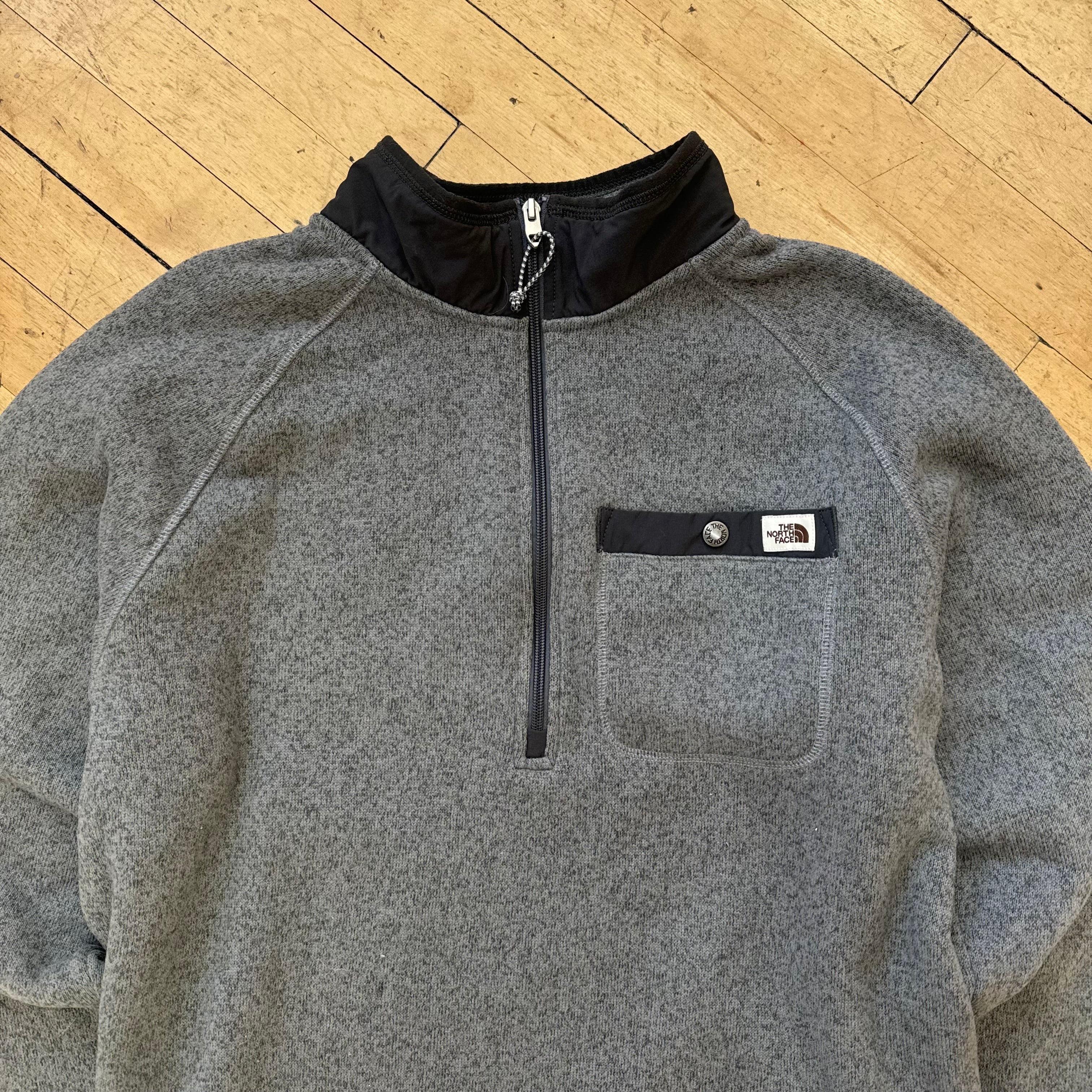 North Face Quarter Zip Fleece Jacket Sz L