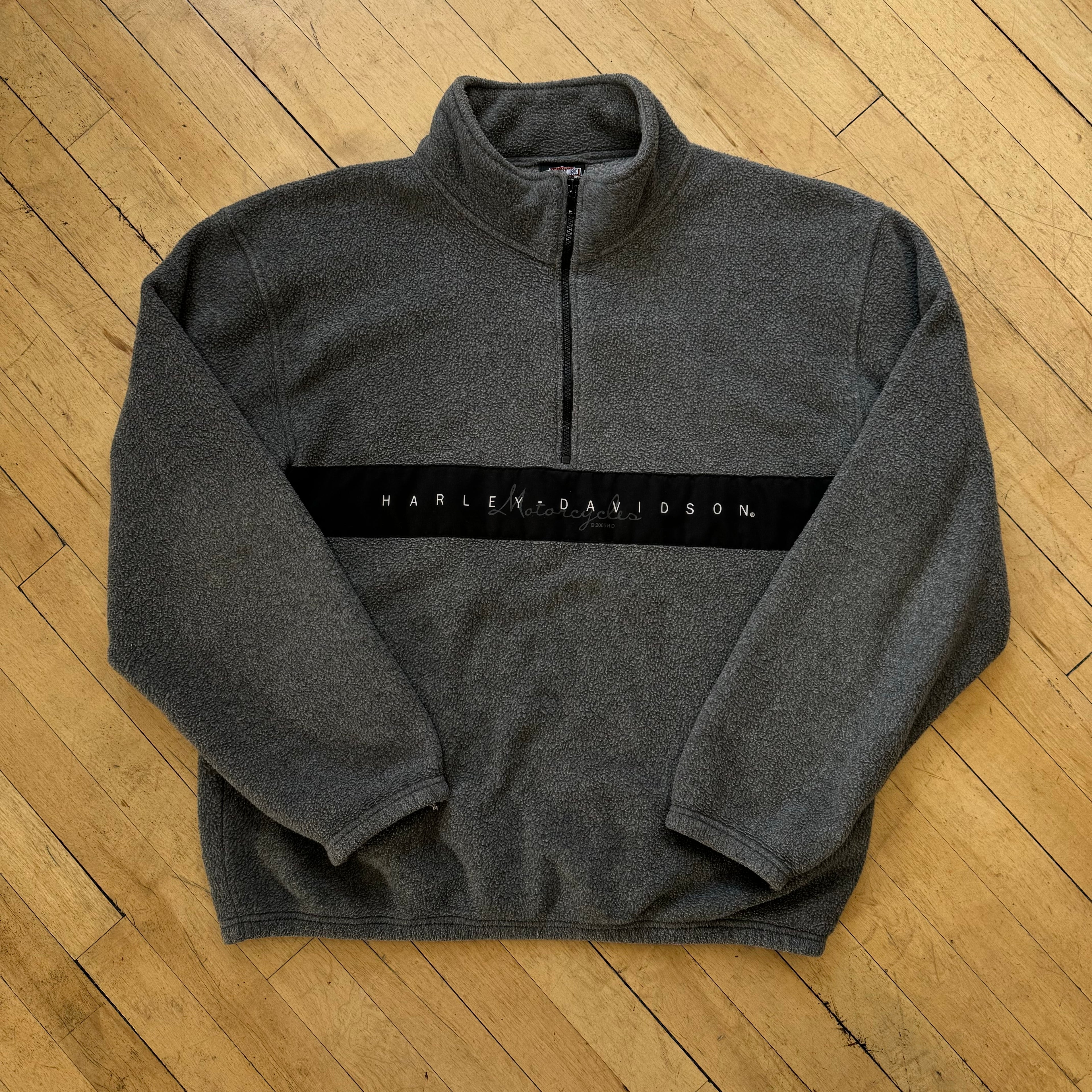 Vintage Harley Davidson Fleece Jacket Sz L