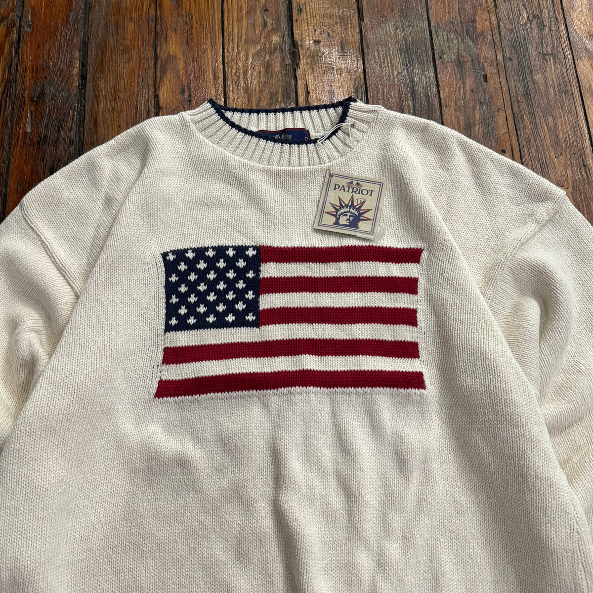 Vintage USA Flag Sweater Sz XL