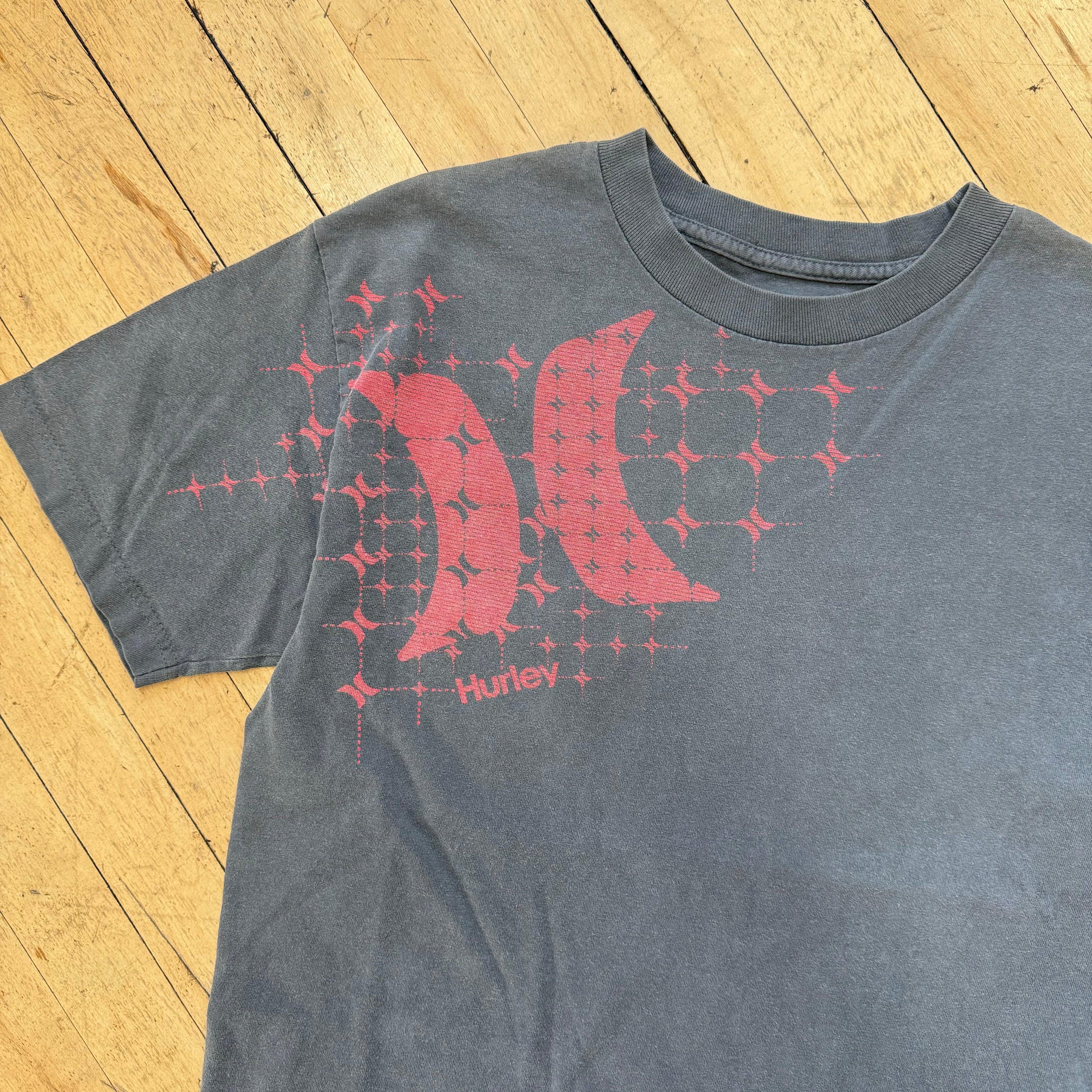 Y2K Hurley Side Logo T-shirt Sz M