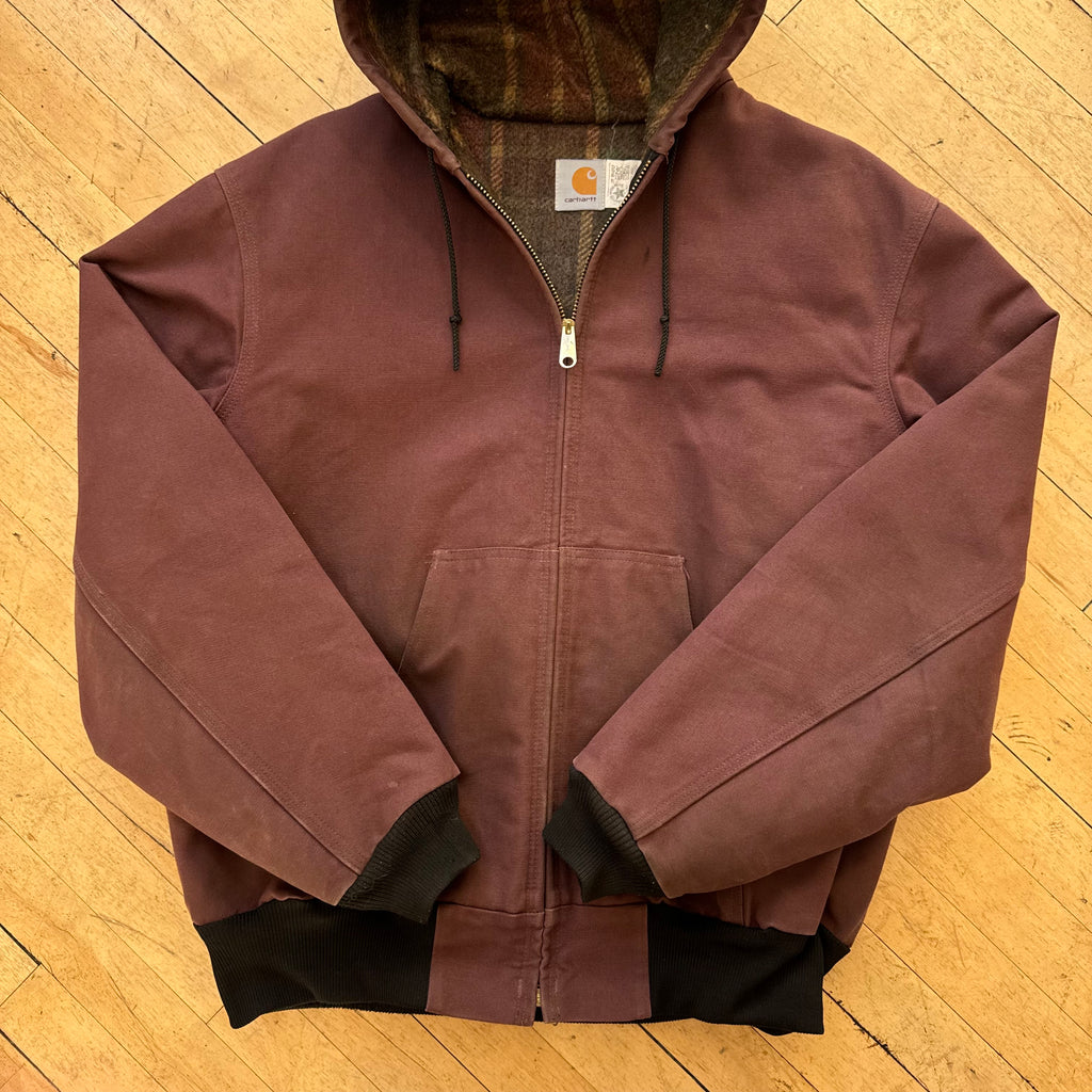 Vintage Carhartt J36 AST Rum Hooded Jacket Sz L
