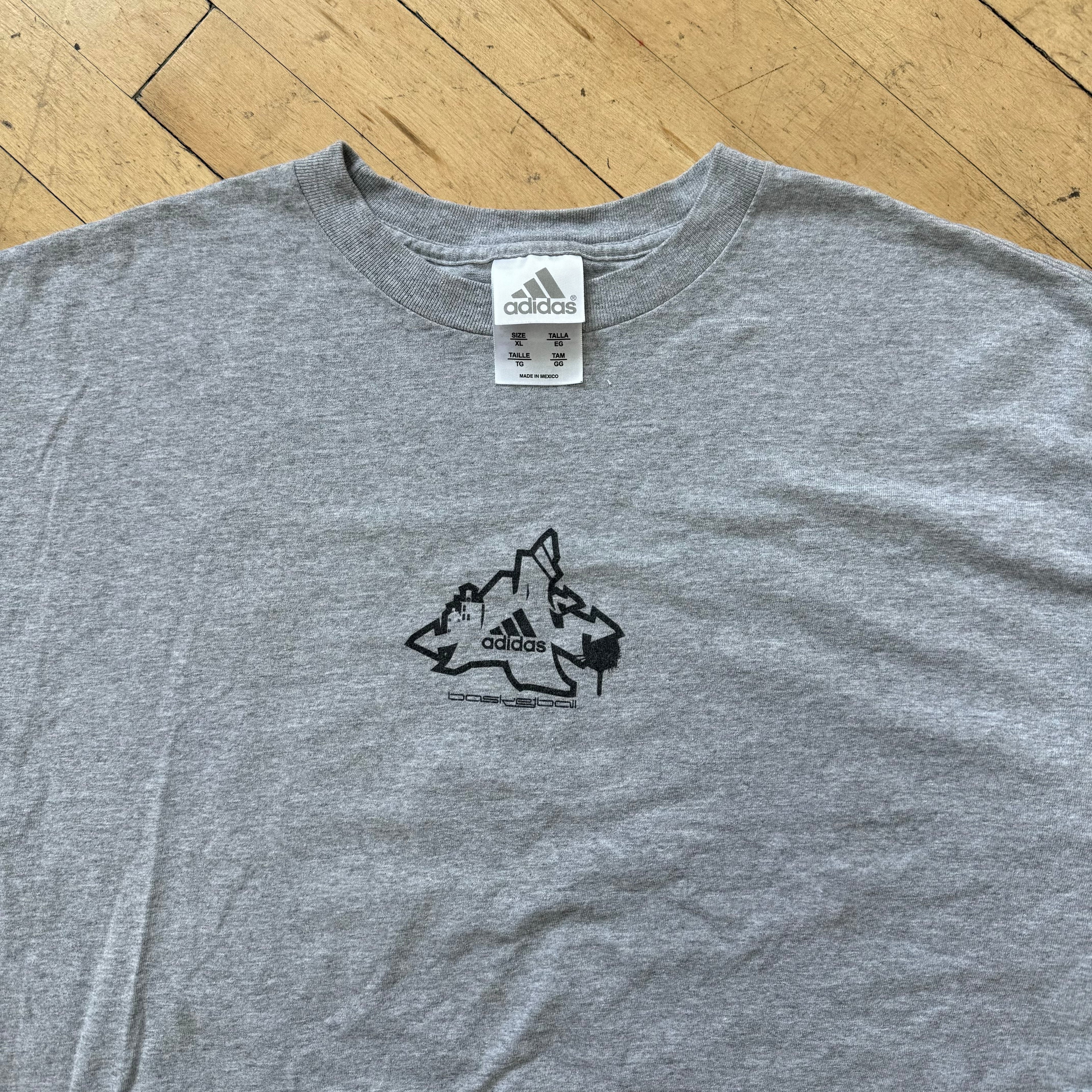 Vintage Adidas Basketball T-shirt Sz XL