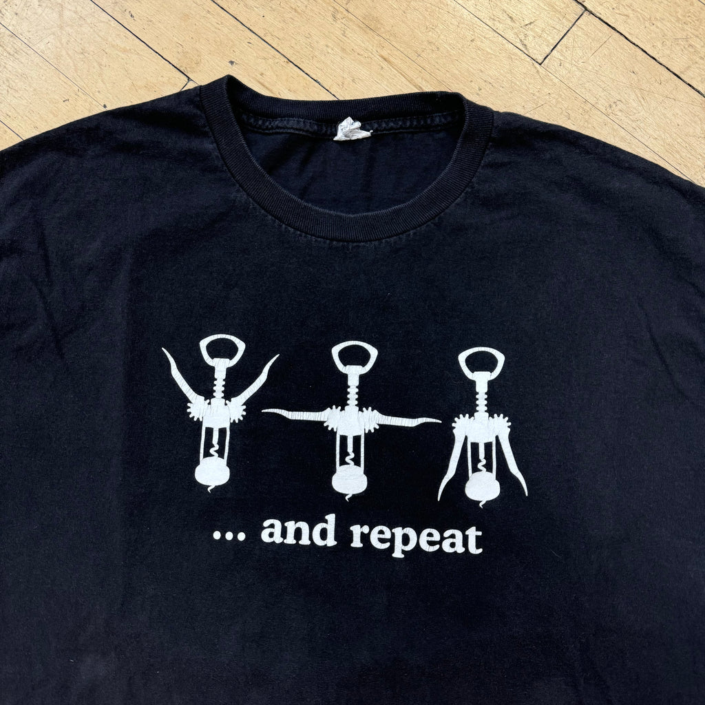 Vintage Wine Screw … and repeat T-shirt Sz L