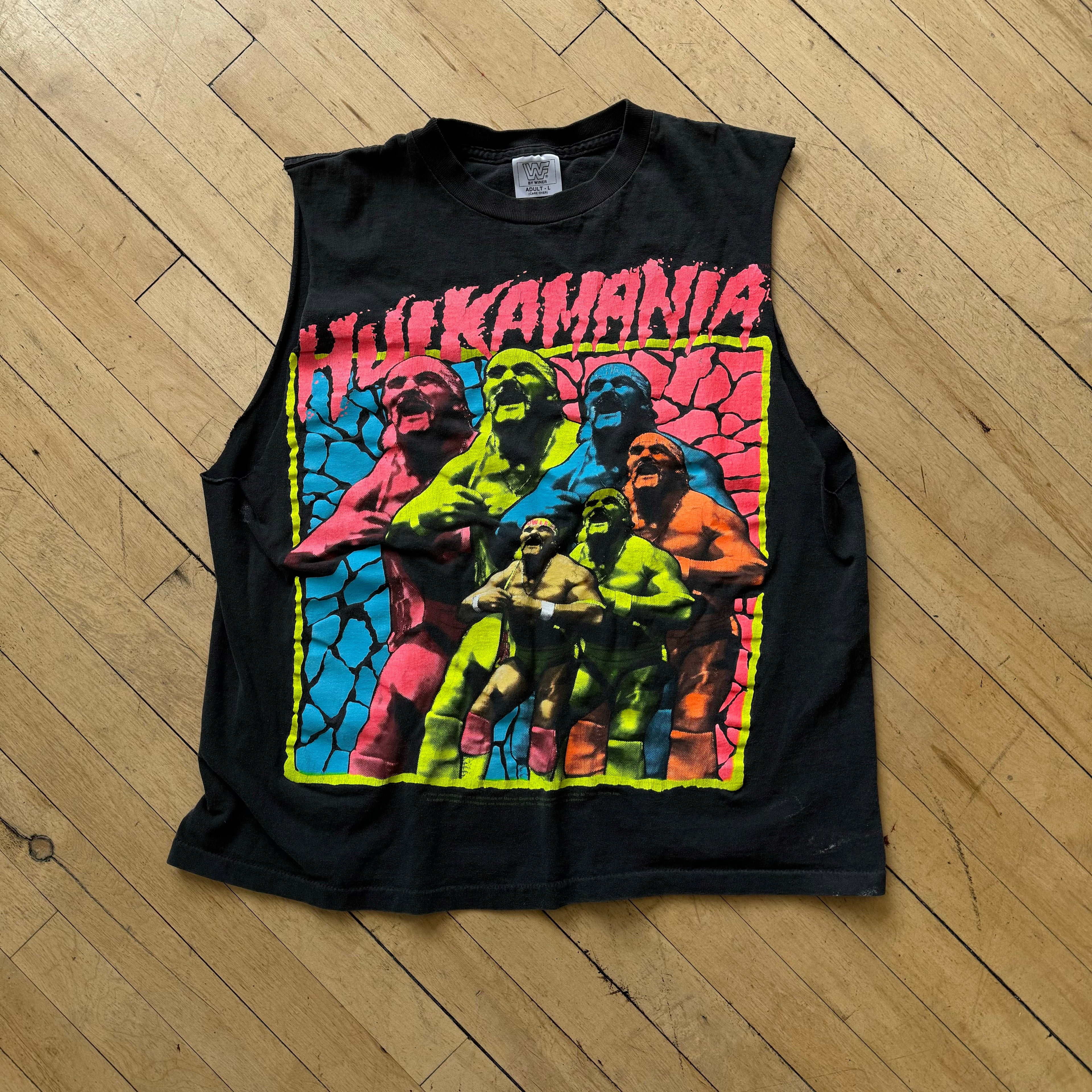 Vintage Hulkmania Cut-Off T-shirt Sz L