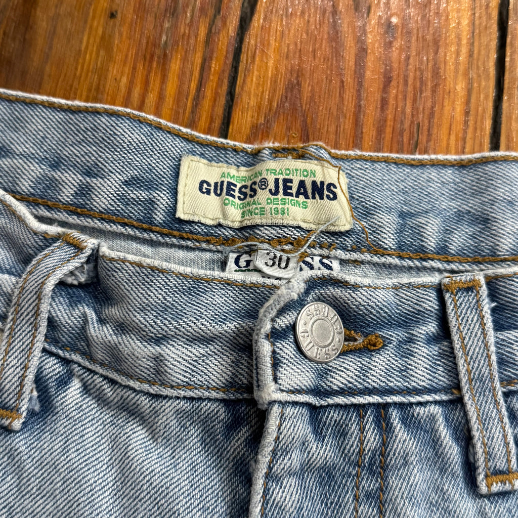 Vintage Guess USA Denim Jean Shorts Sz 30