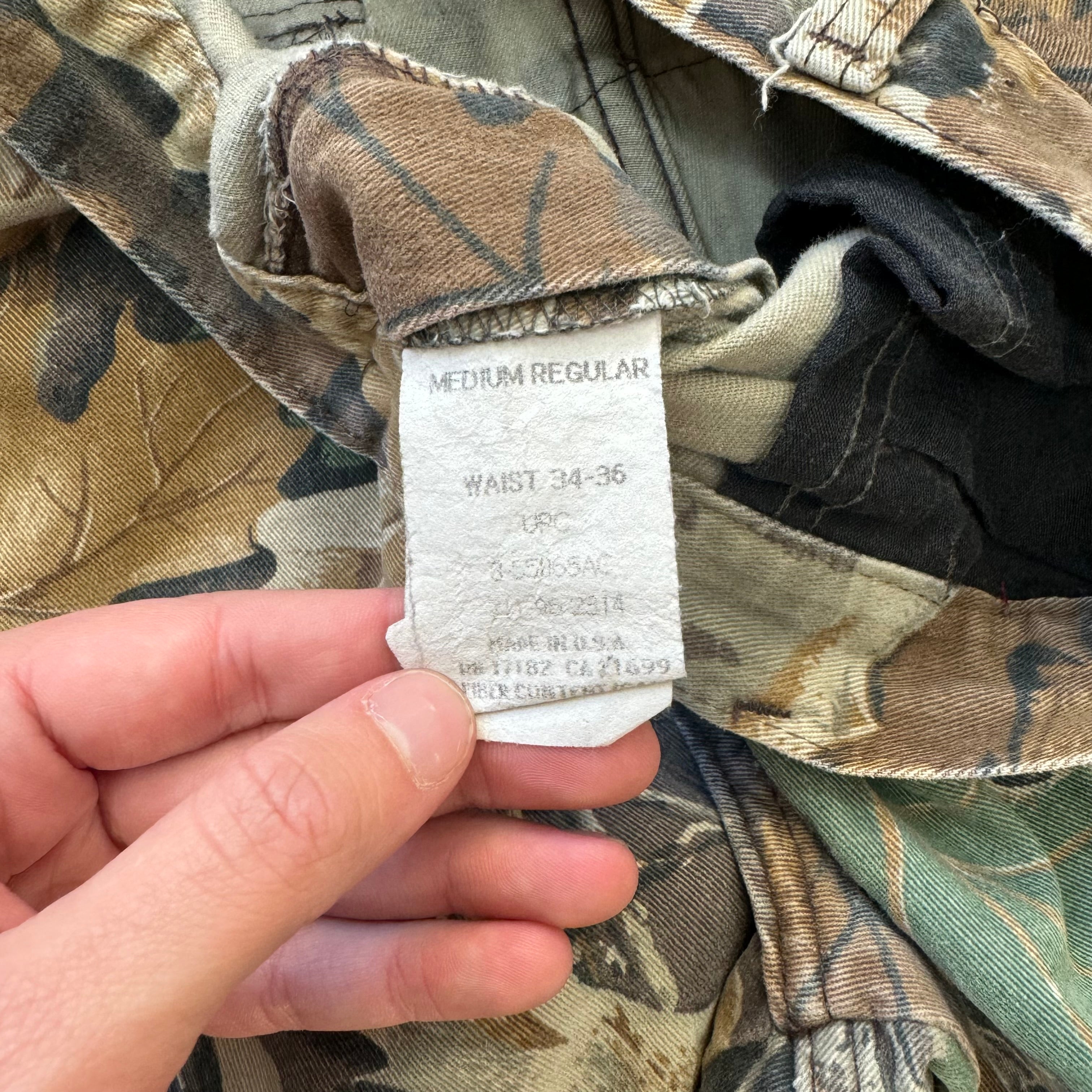 Vintage Camo Khaki Double Knee Pants Sz 34