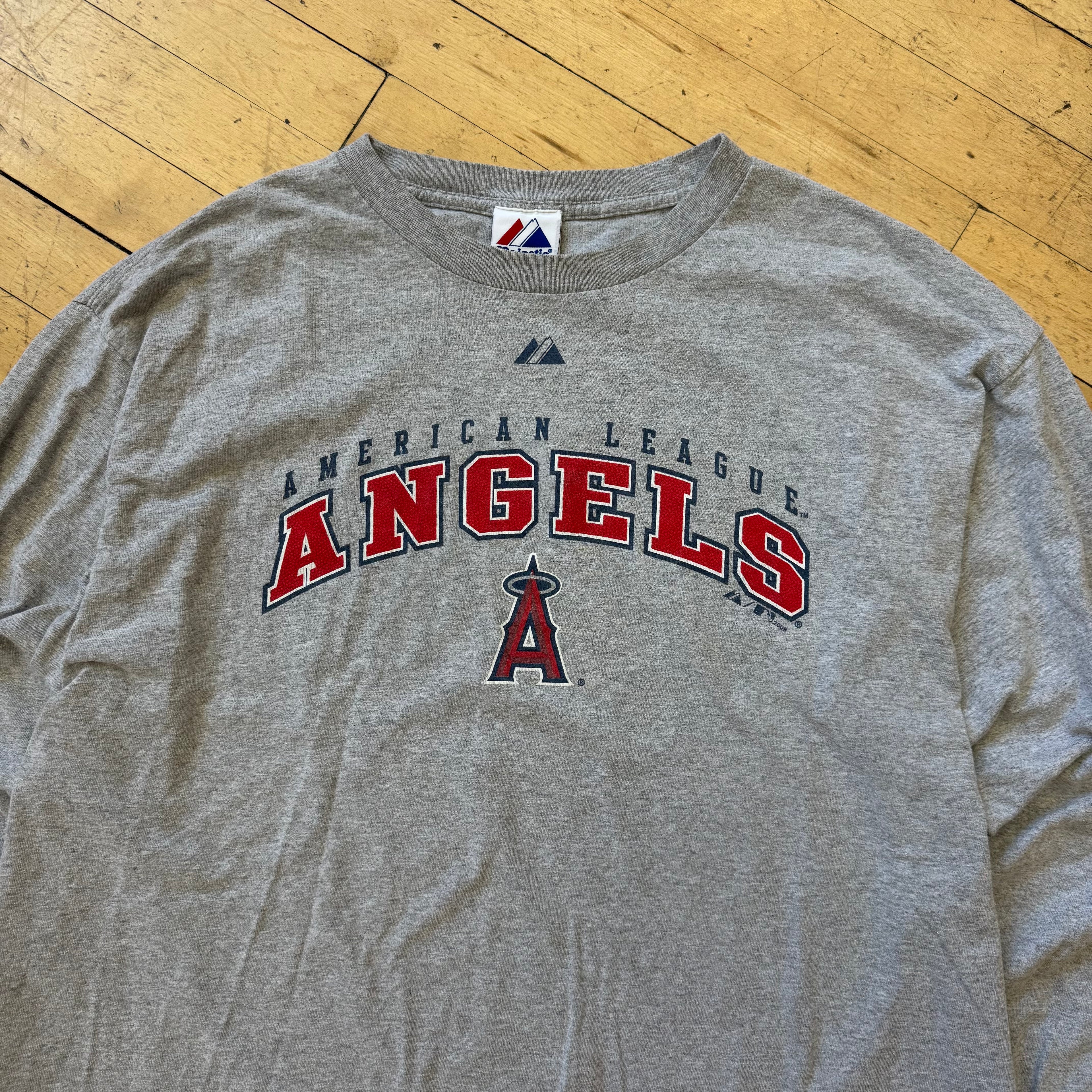 American League Angels Long Sleeve T-shirt Sz XL