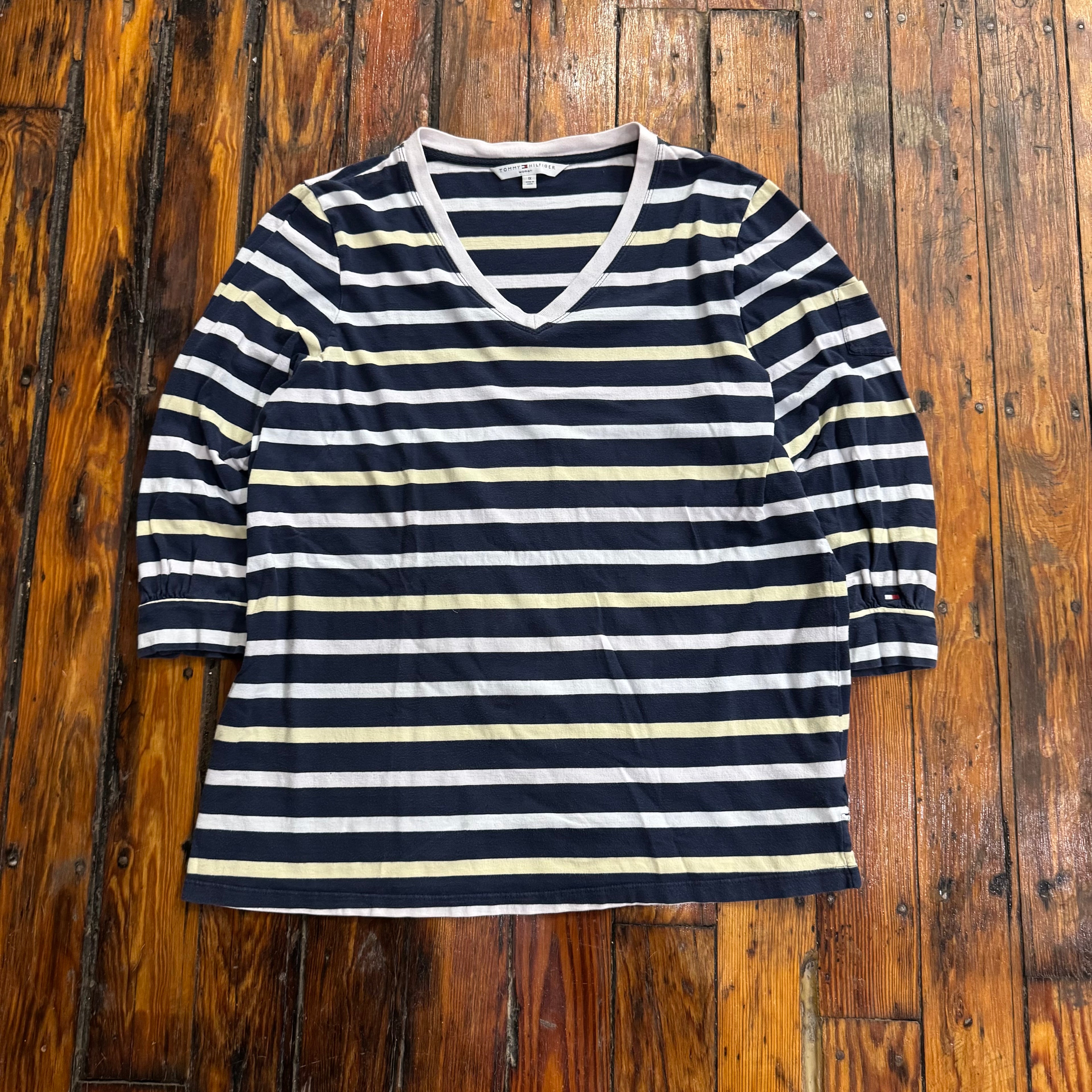 Vintage Tommy Hilfiger stripped Long Sleeve Shirt Sz XL