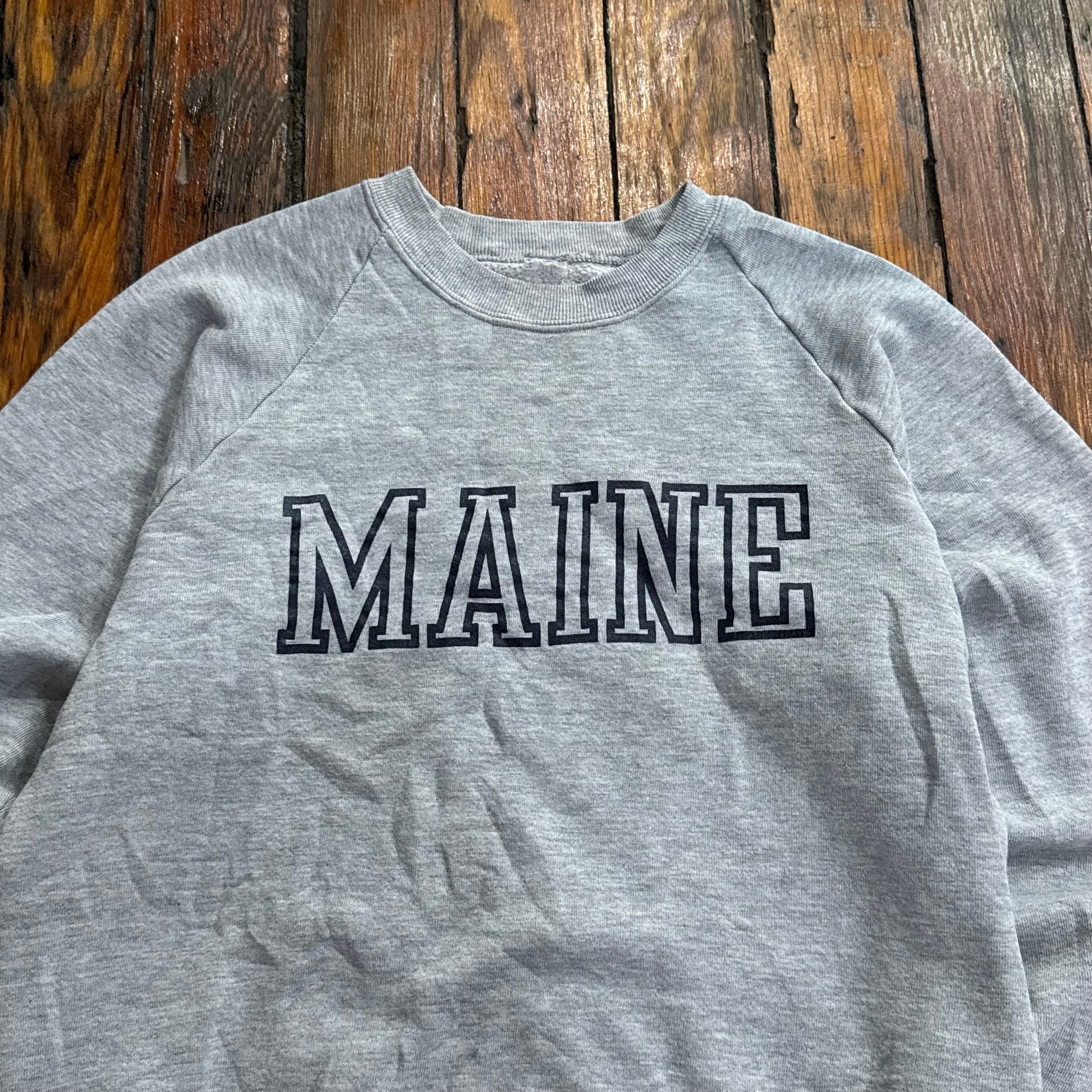 Vintage Maine SpellOut CrewNeck Sz S