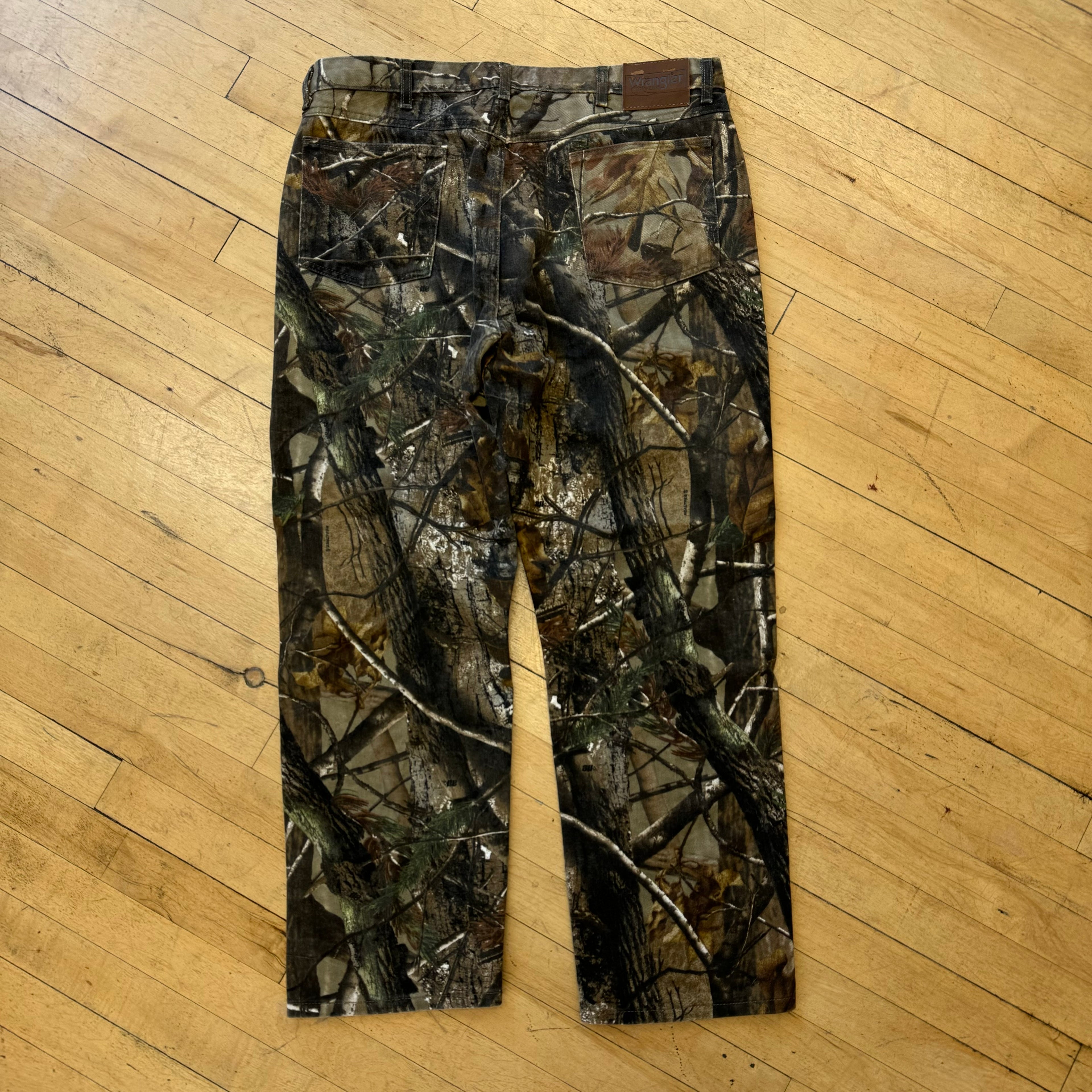 Vintage Wrangler Camo Denim Jeans Sz 38x30