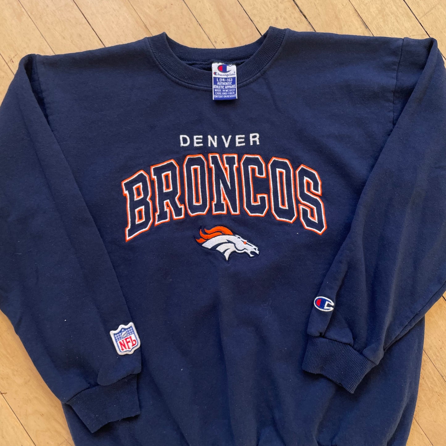 90s Champion Denver Broncos CrewNeck Sz YTH L