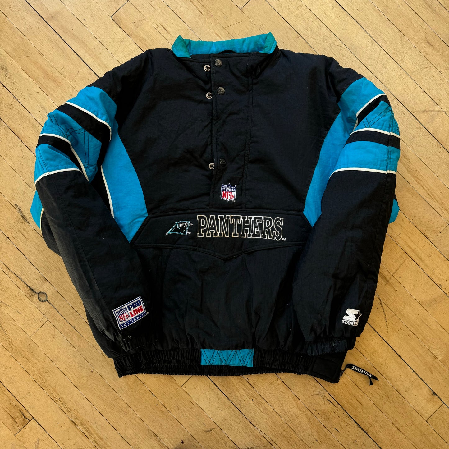 Vintage ProLine Starter Panthers Puffer Jacket Sz XL