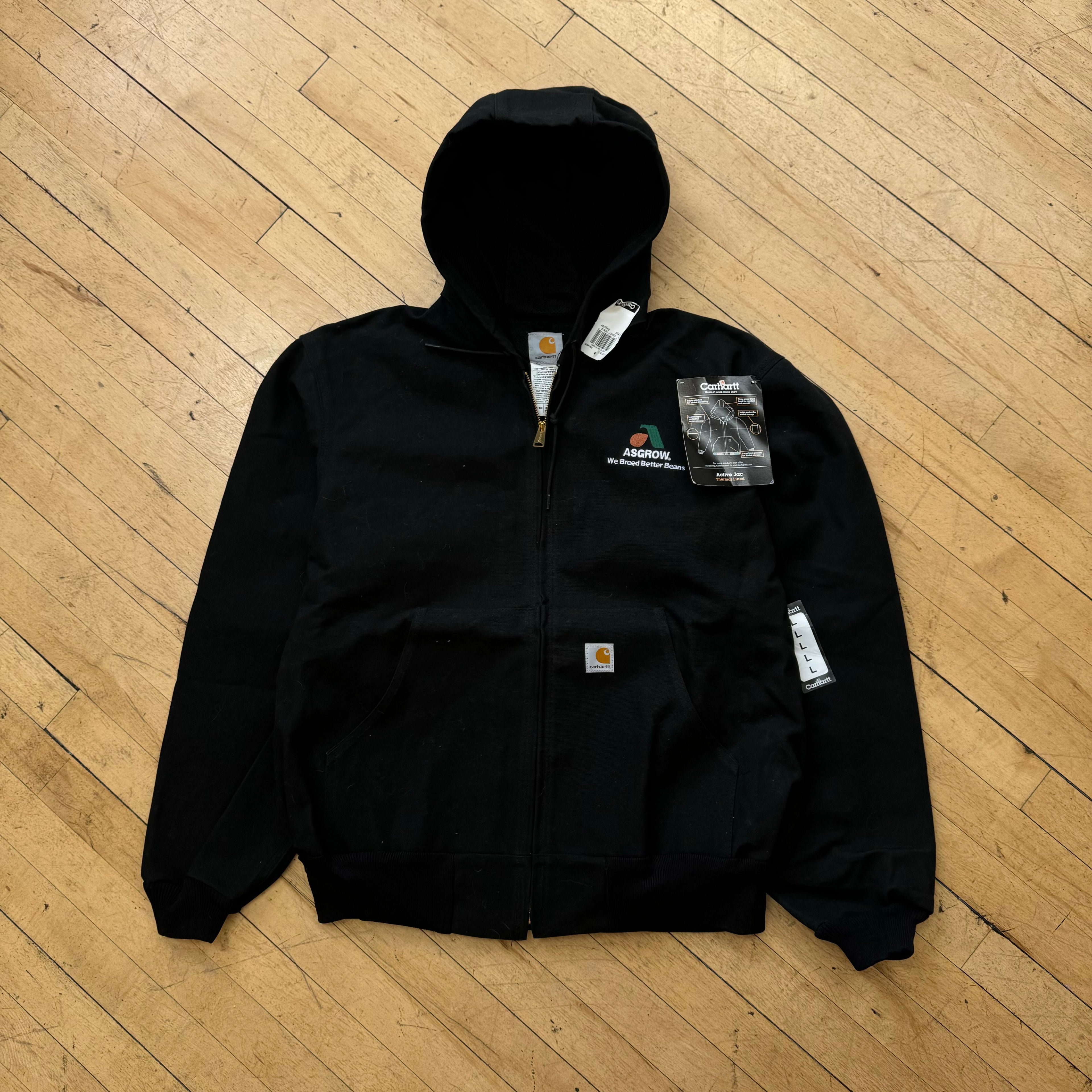 Vintage Carhartt Black Active Jacket New W/ Tags Sz L