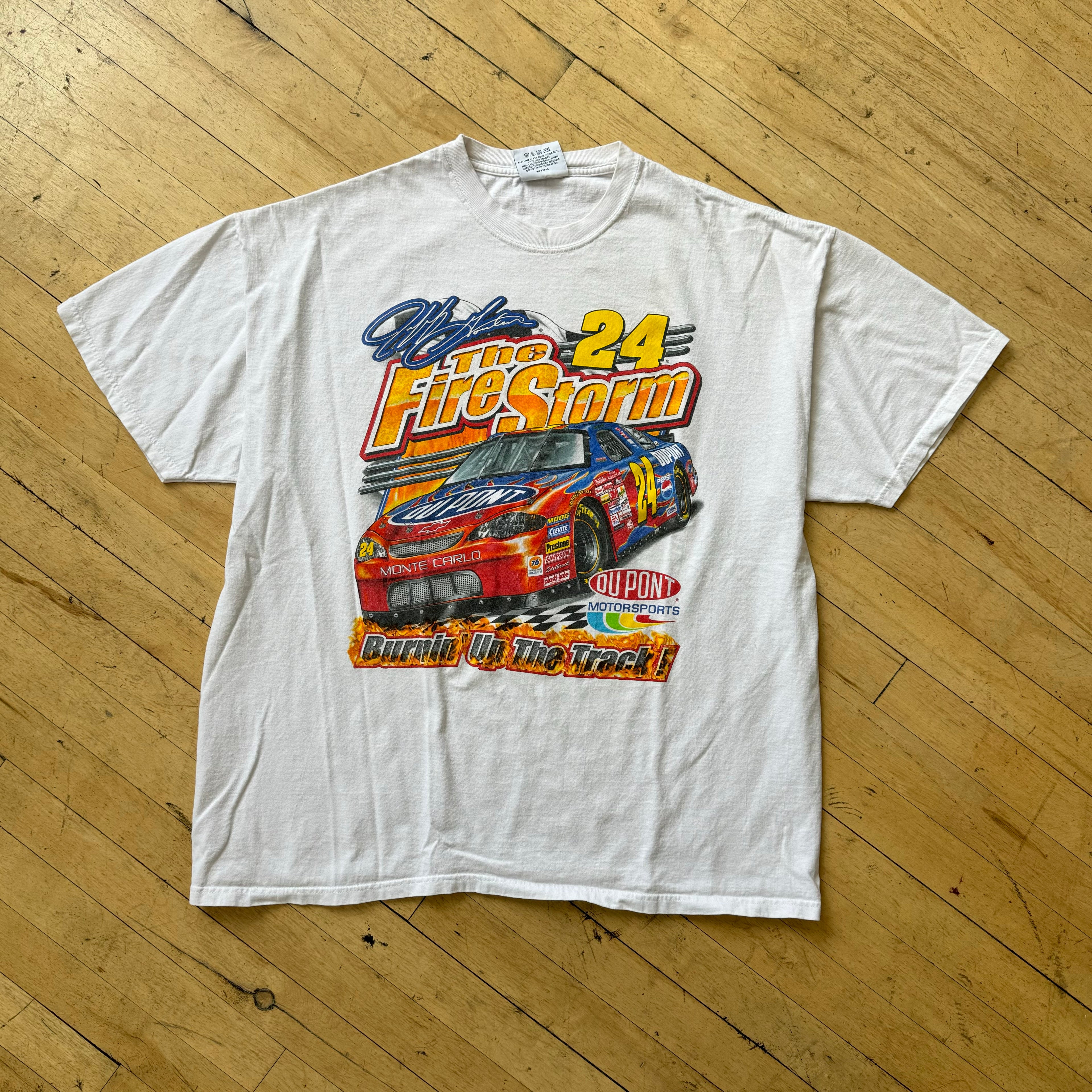 Vintage The Fire Storm Jeff Gordon Nascar T-shirt Sz XL