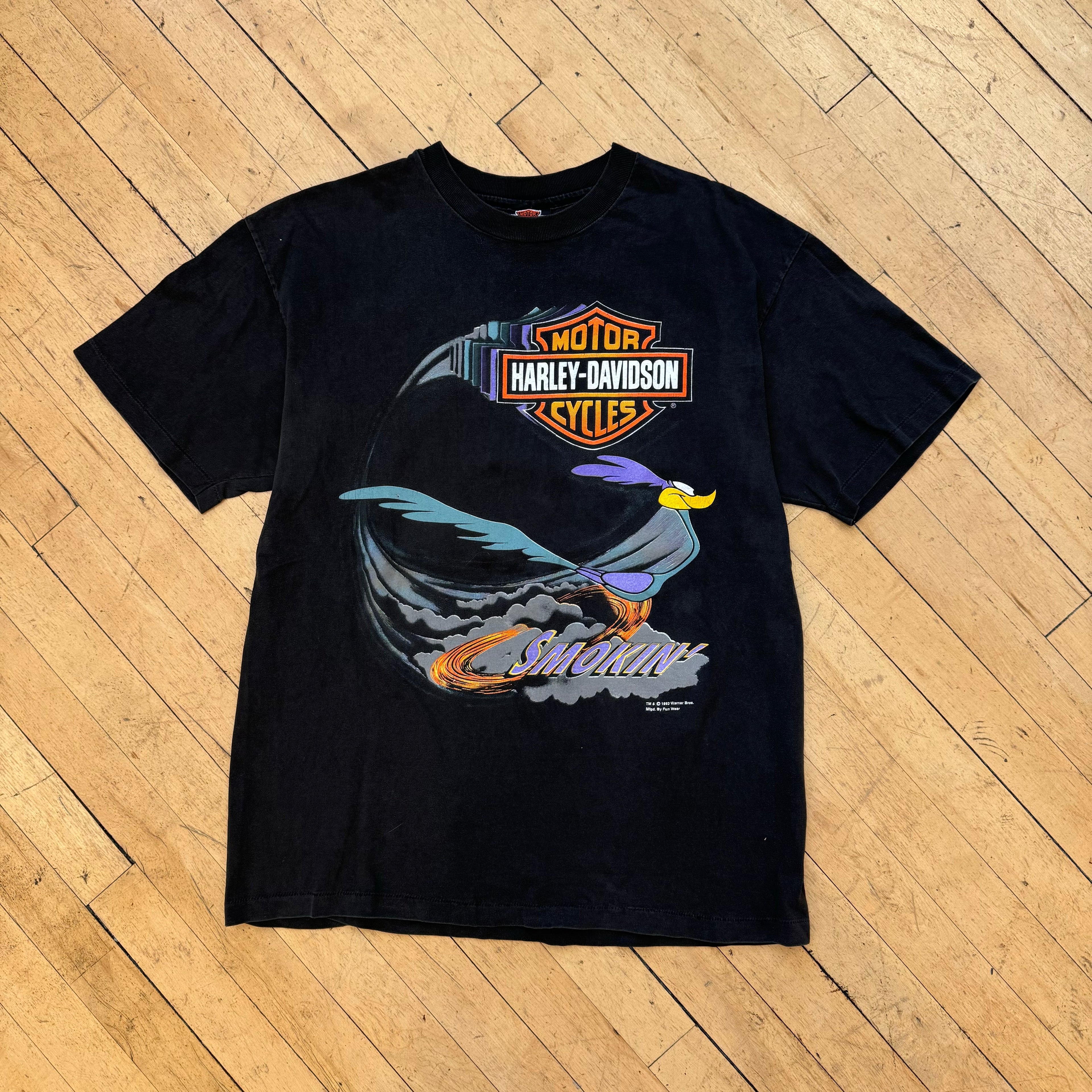 Vintage Harley Davidson Looney Tunes Roadrunner T Shirt Size L