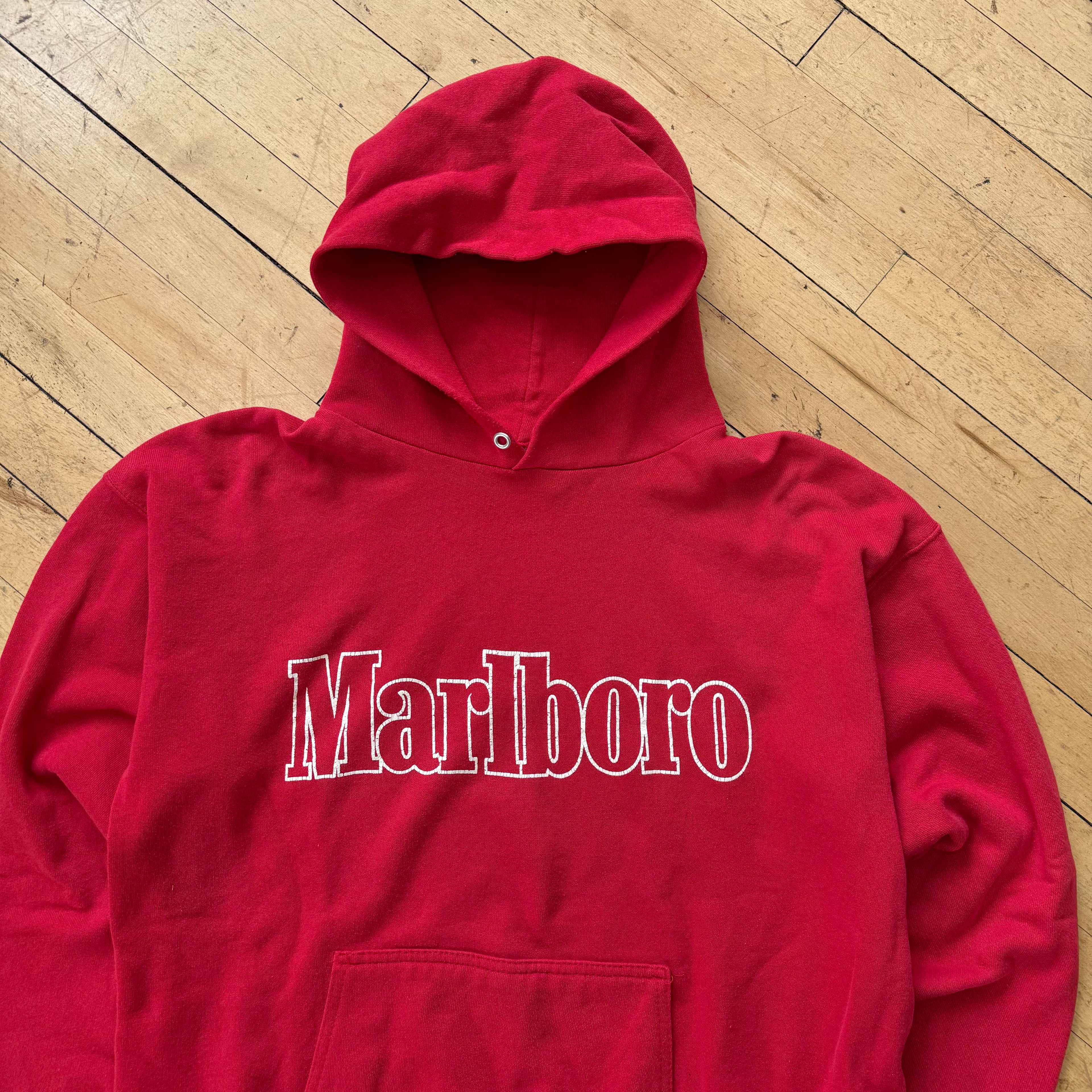 Vintage Marlboro SpellOut Hoodie Sz L