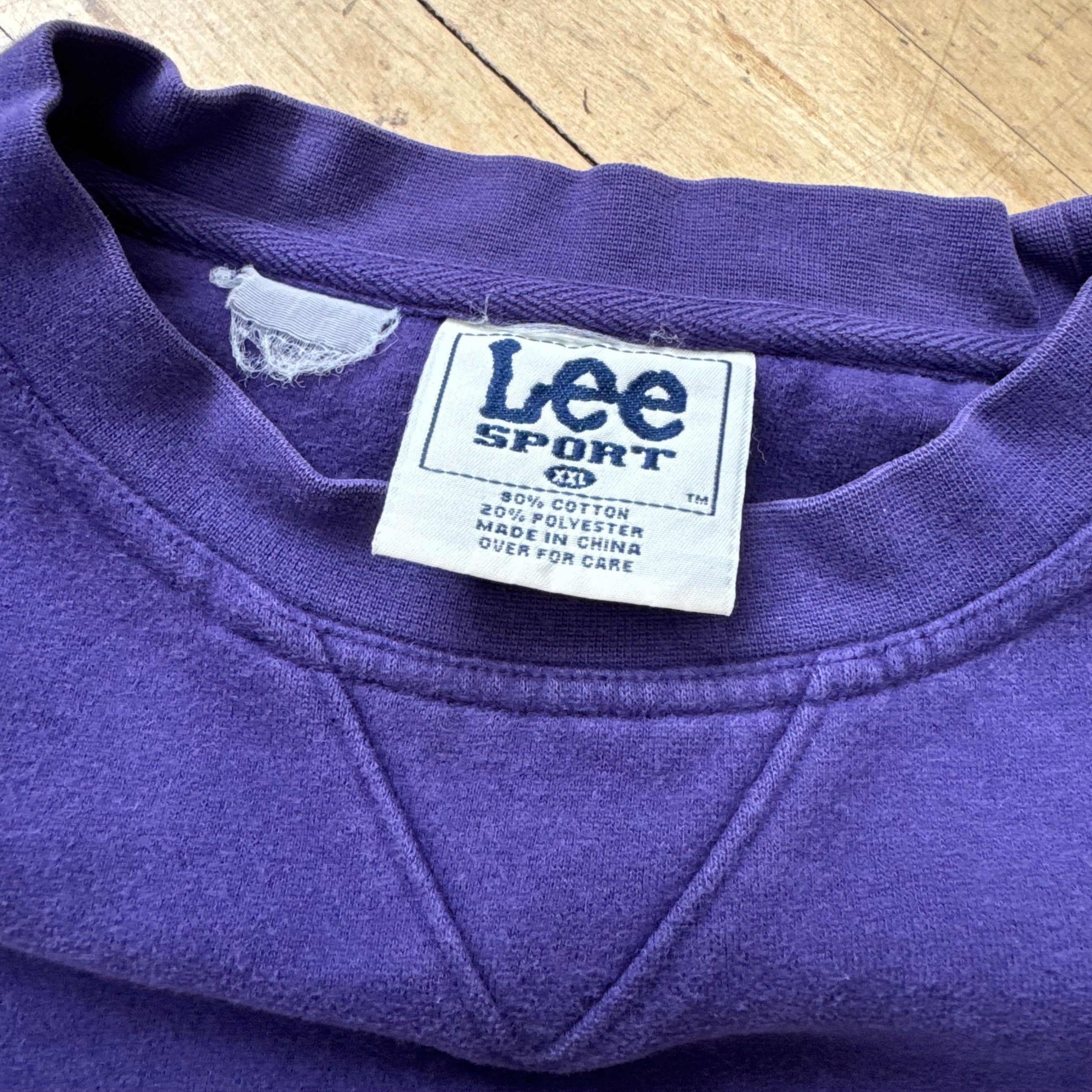 Vintage Lee Sports Vikings SpellOut CrewNeck Sz XL