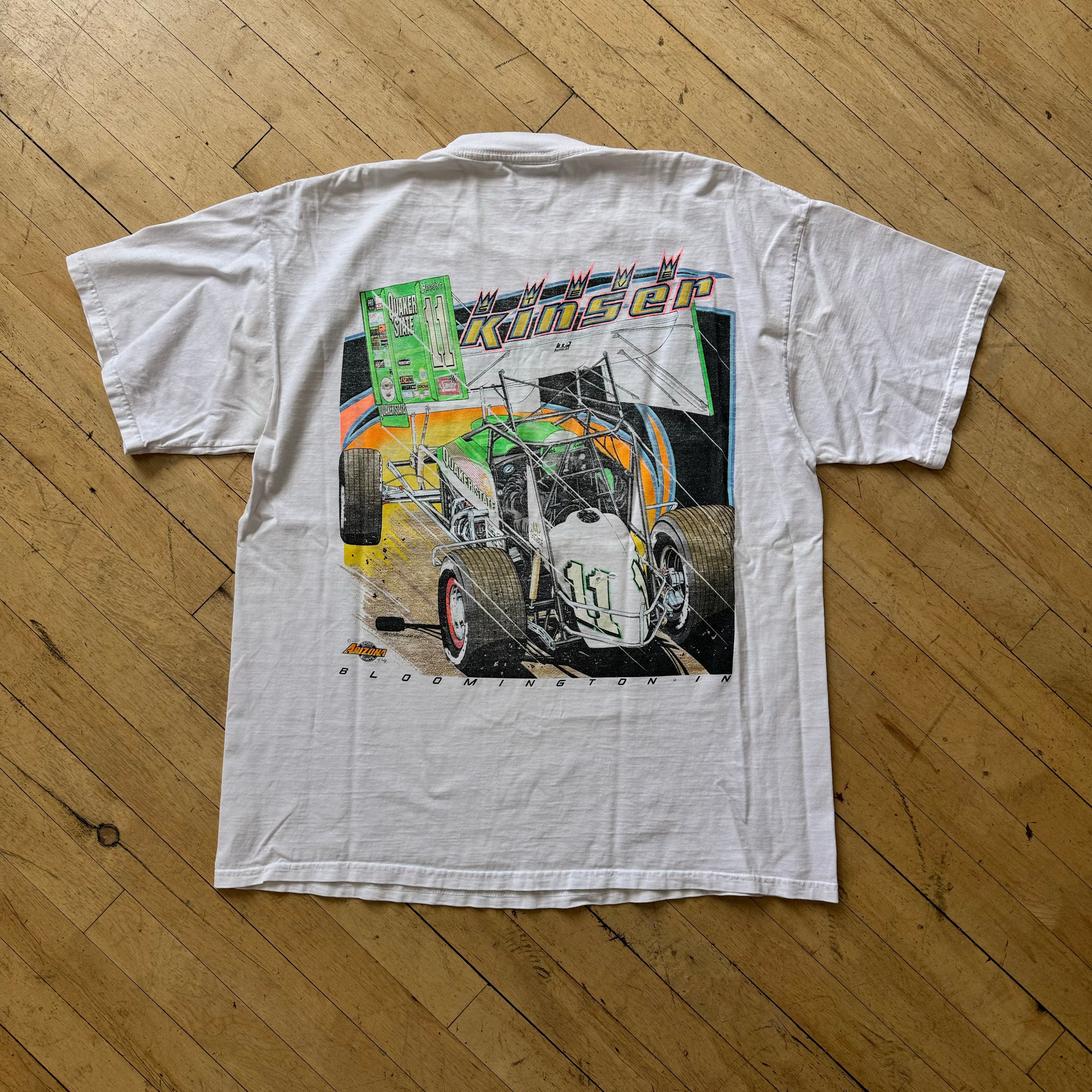 Vintage Sprint Car Quaker State T-shirt Sz XL