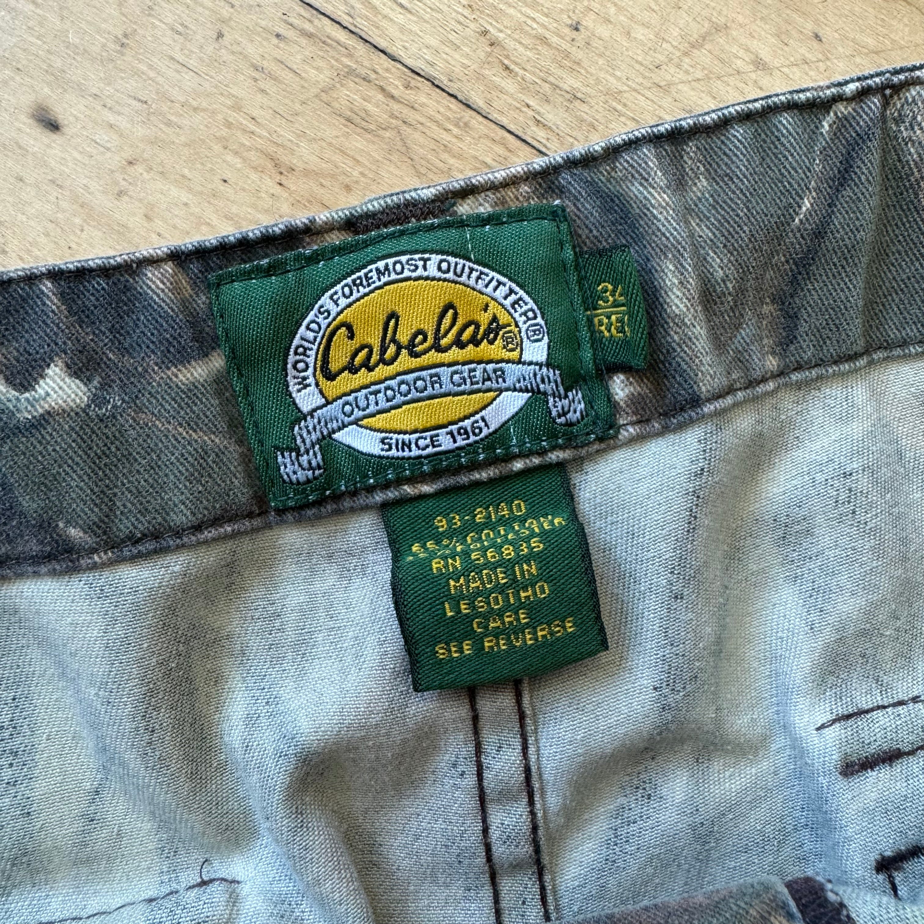 Vintage Cabelas Camo Cargo Pants Sz 34