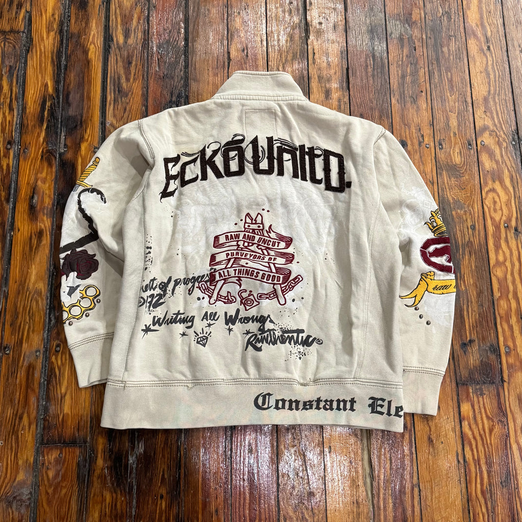 Y2K Ecko United Military Style Jacket Sz L