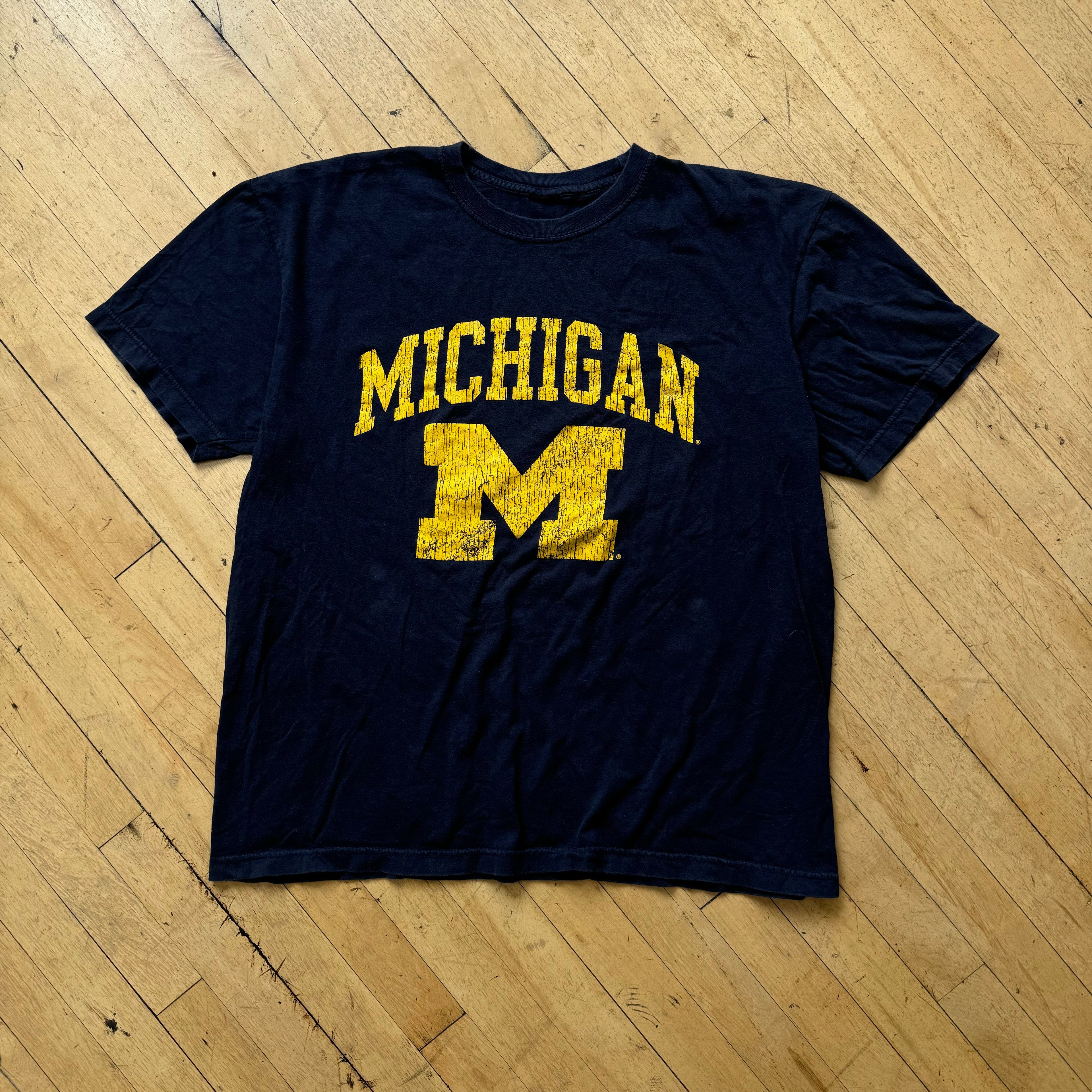 Vintage Michigan SpellOut T-shirt Sz L