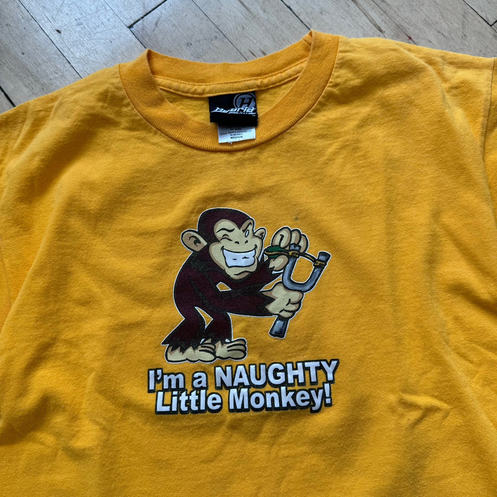 Vintage Naughty Little Monkey T-shirt Sz YTH M
