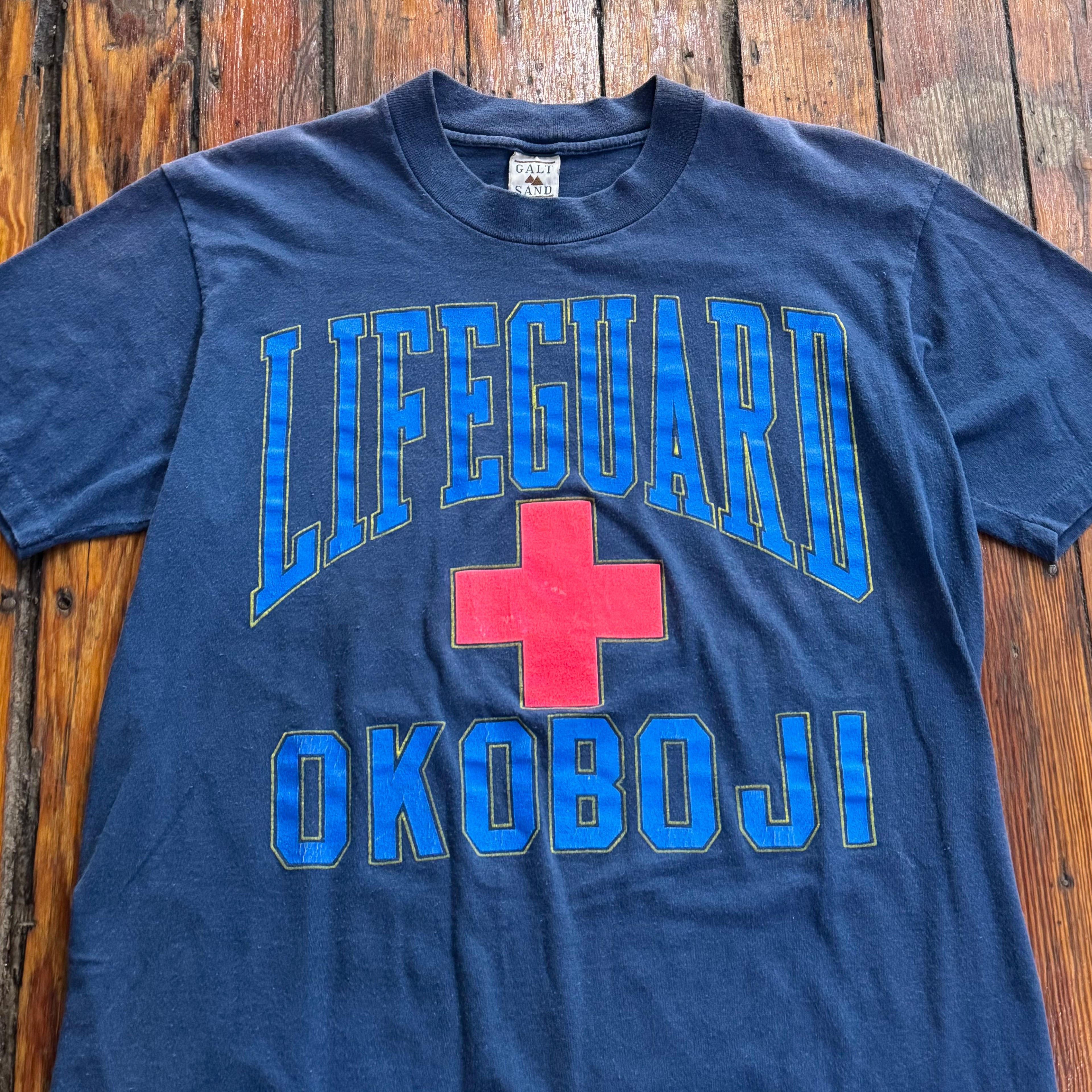 Vintage Life Guard Okoboji T-shirt Sz L