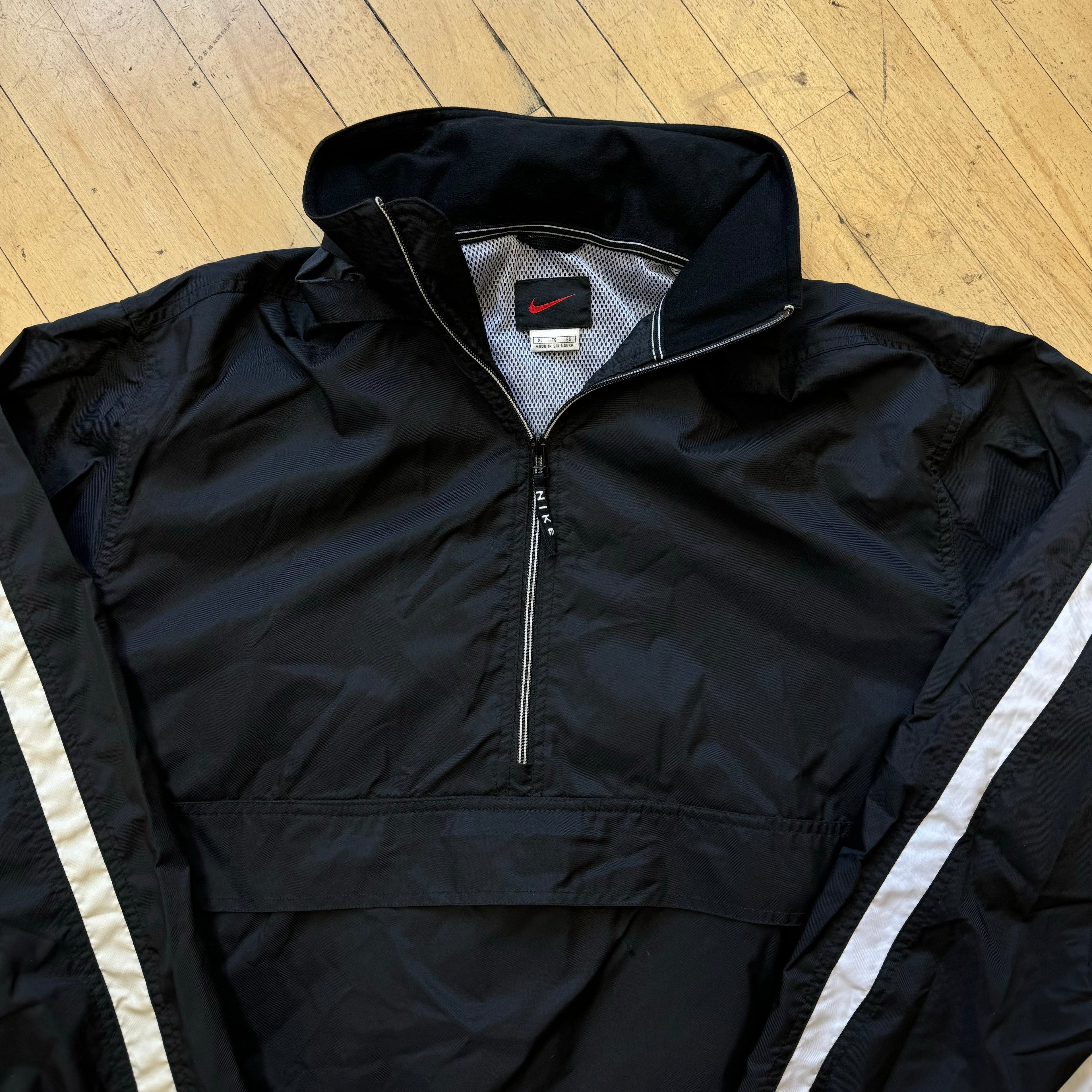 Vintage Black / White Nike Windbreaker Jacket Sz XL