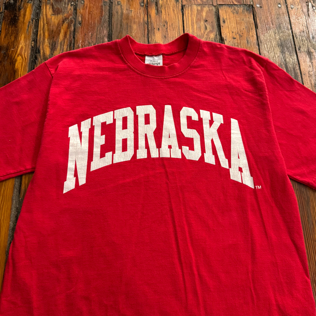 Vintage Nebraska SpellOut T-shirt Sz XL