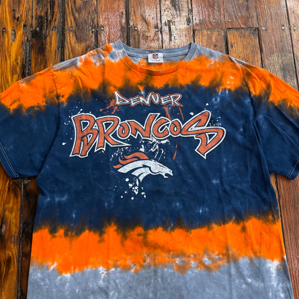 Vintage Denver Broncos Tie Dye T-shirt Sz XL