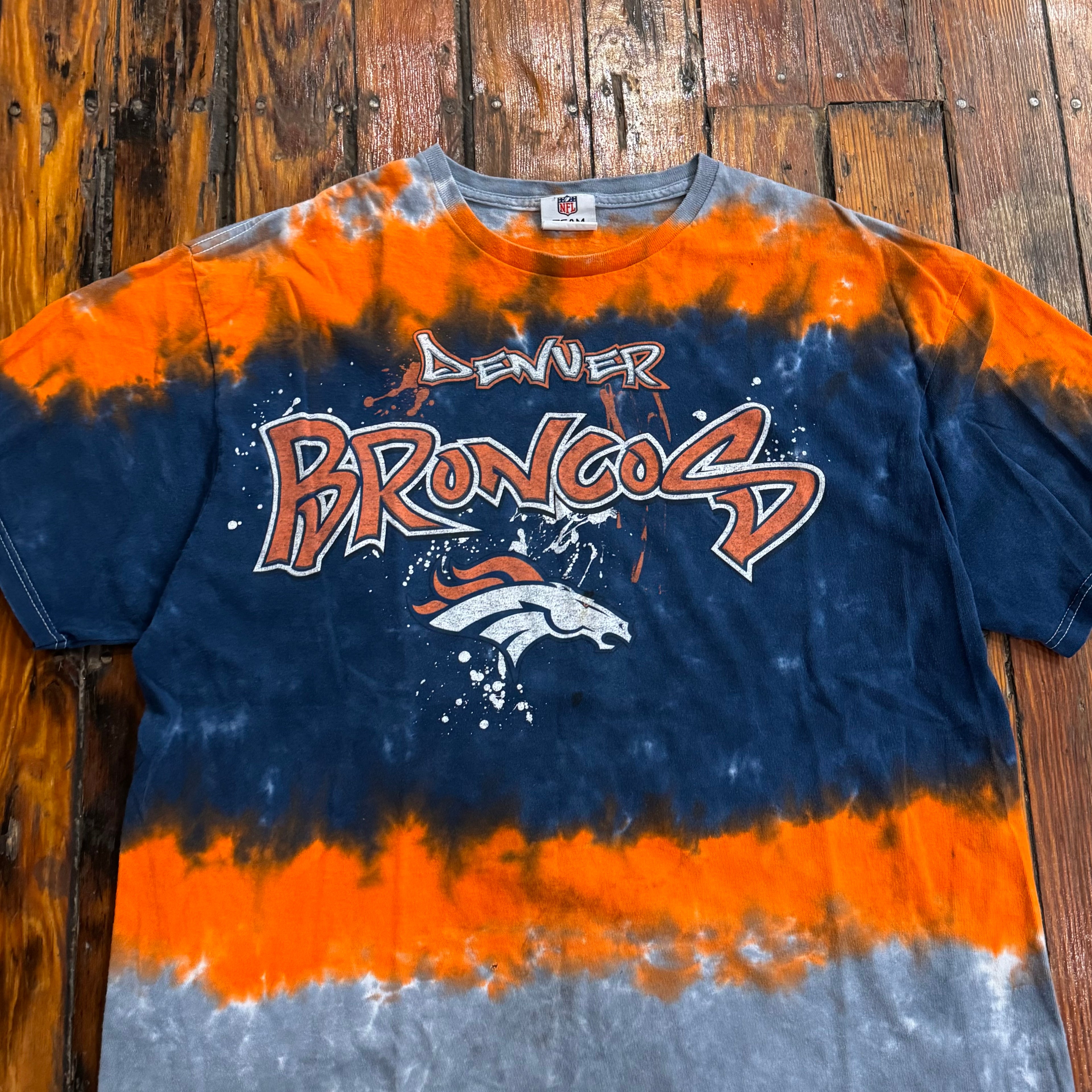 Vintage Denver Broncos Tie Dye T-shirt Sz XL