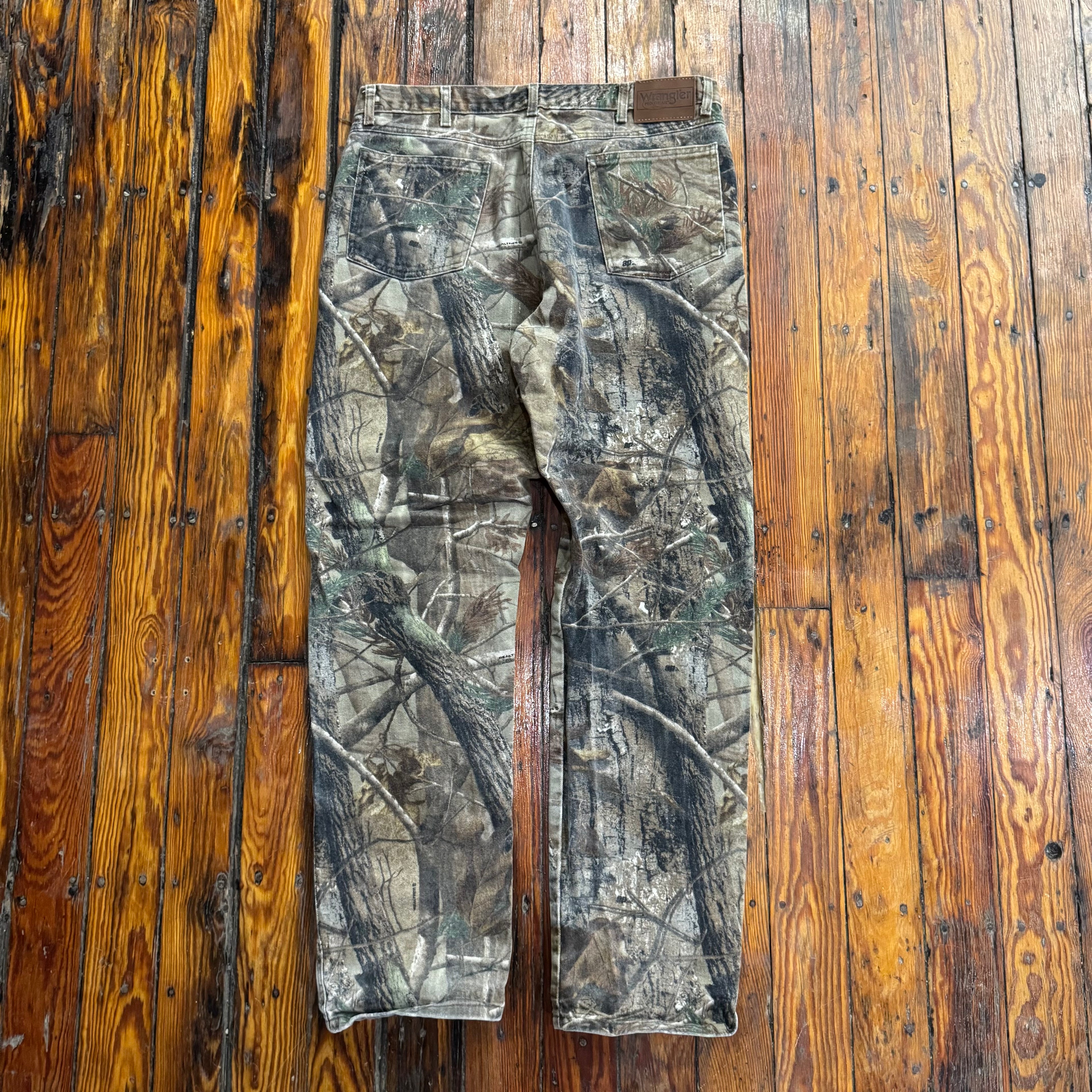 Vintage Wrangler Camo Denim Jeans Sz 36x34