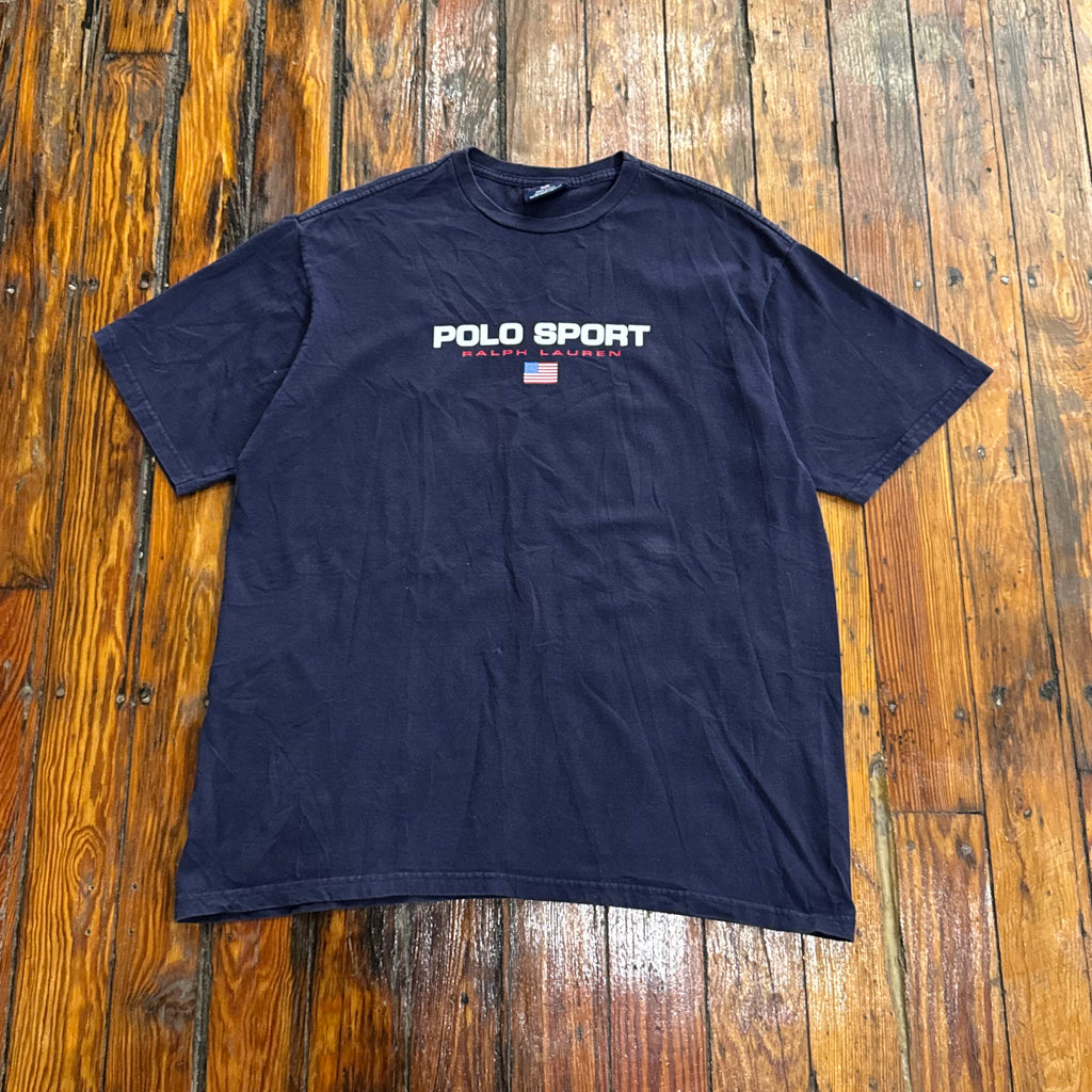 Vintage Polo Sport SpellOut T-shirt Sz L