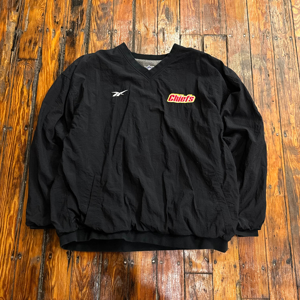 Vintage Reebok Kansas City Chiefs Reversible Pullover Jacket Sz L