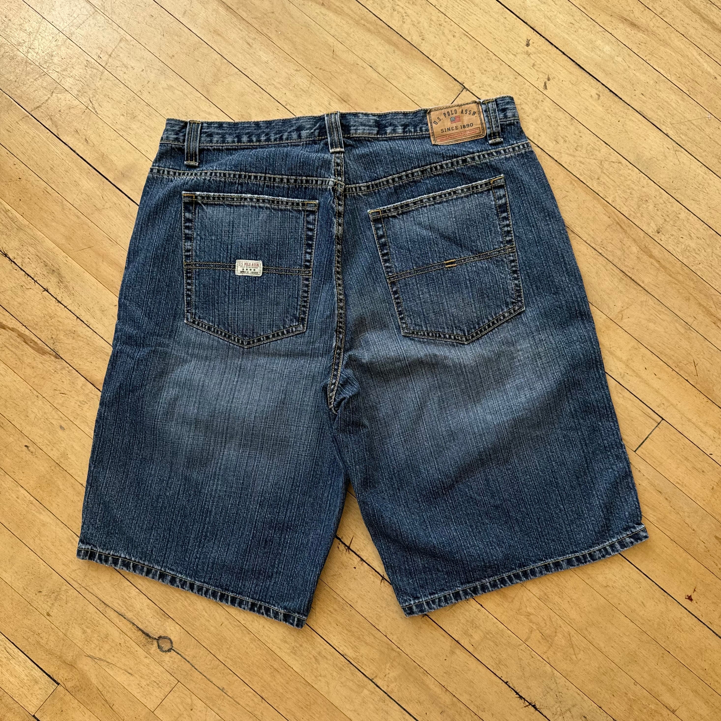 Y2K US Polo ASSN Denim Jean Shorts Sz 38