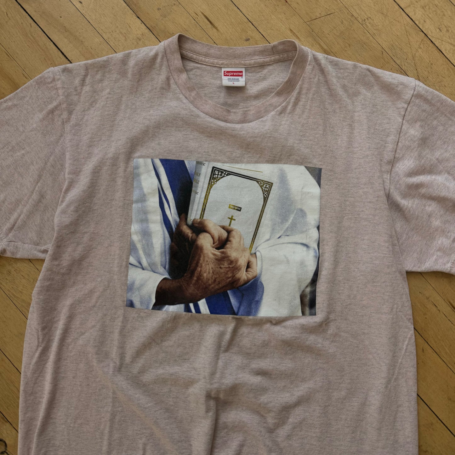 Supreme Bible Graphic T-shirt Sz L