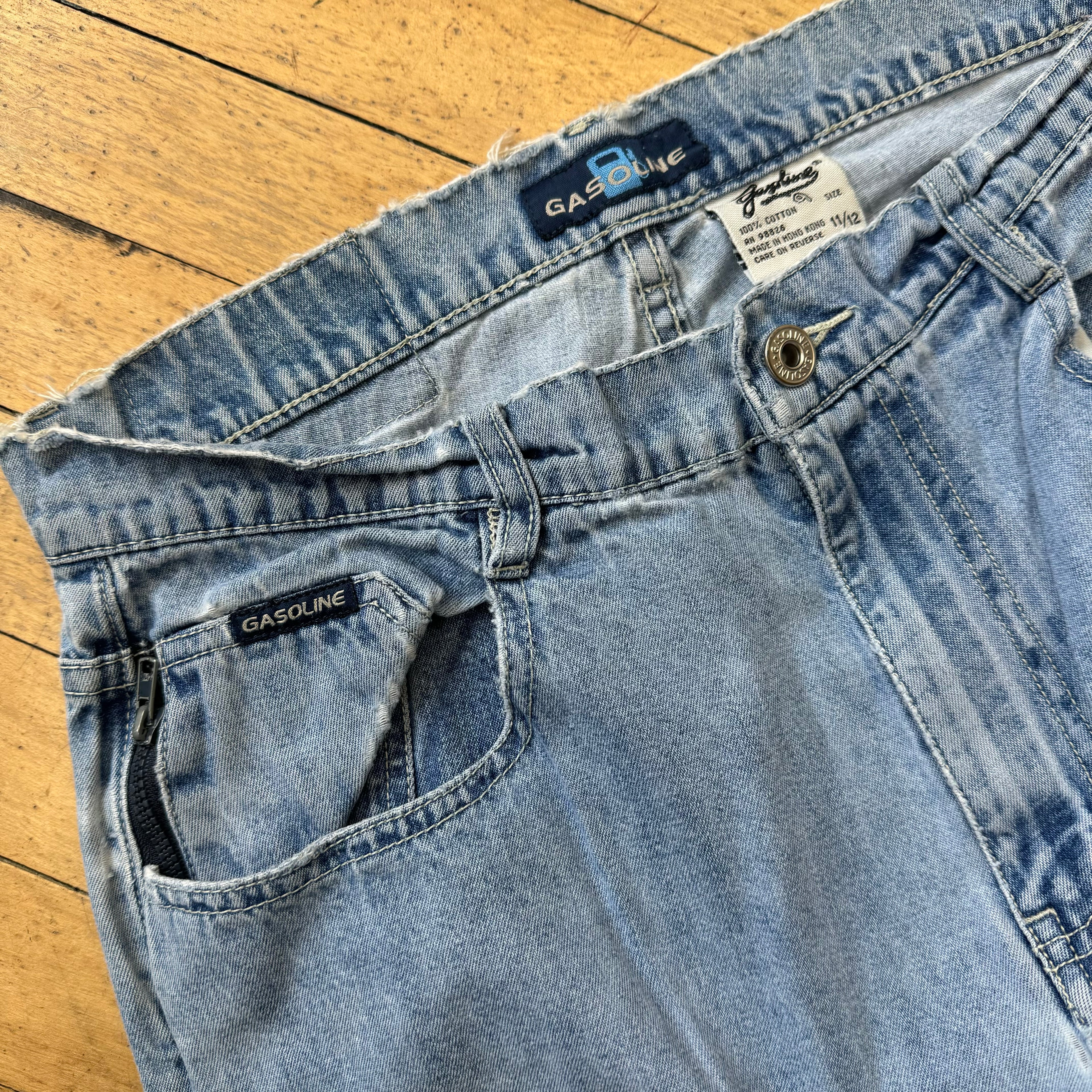 Vintage Gasoline Baggy Denim Jeans Sz 11/12