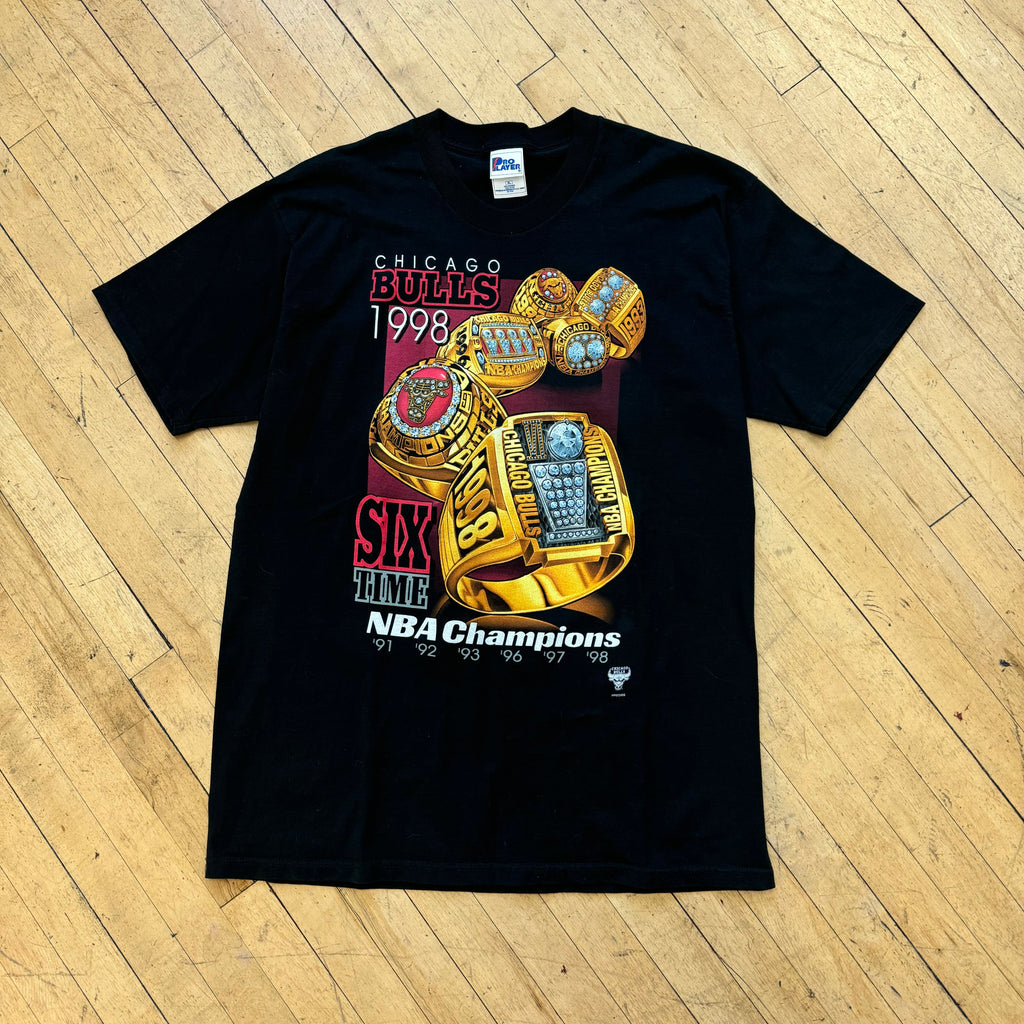 Vintage ProPlayer Chicago Bulls Rings 98’ T-shirt Sz XL