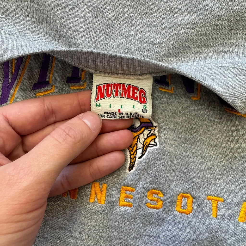 Vintage Nutmeg Minnesota Vikings CrewNeck Sz L