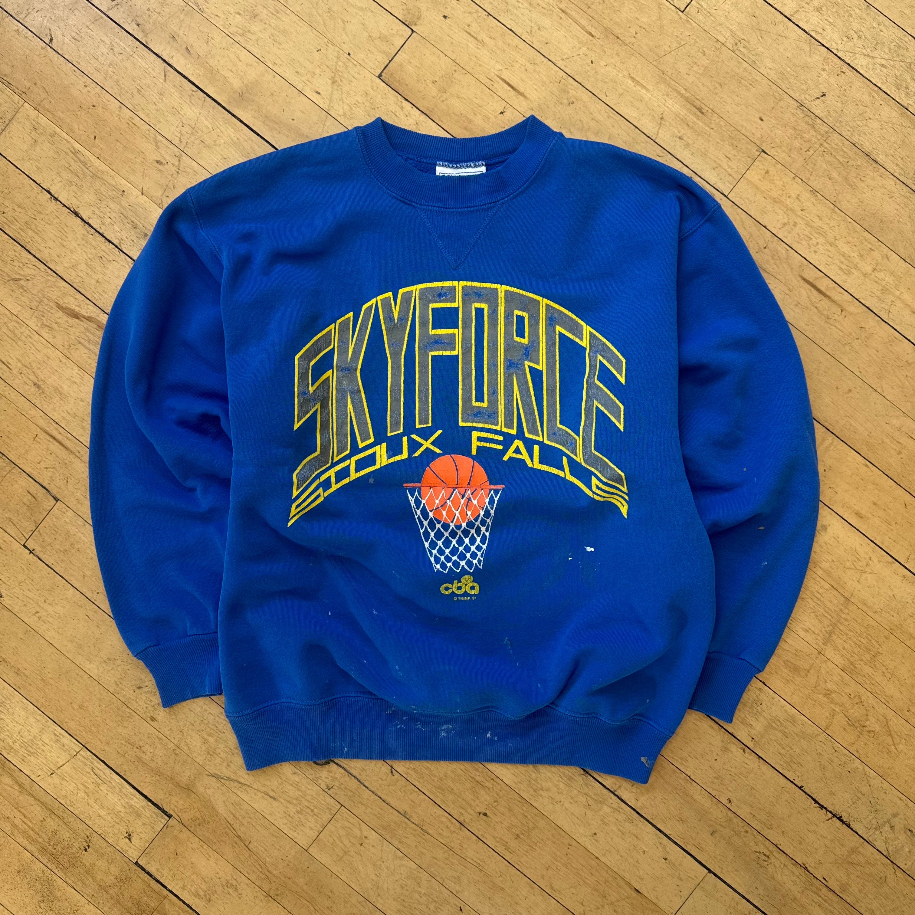 Vintage Sioux Falls Sky Force ABA ‘91 Crewneck Sz M