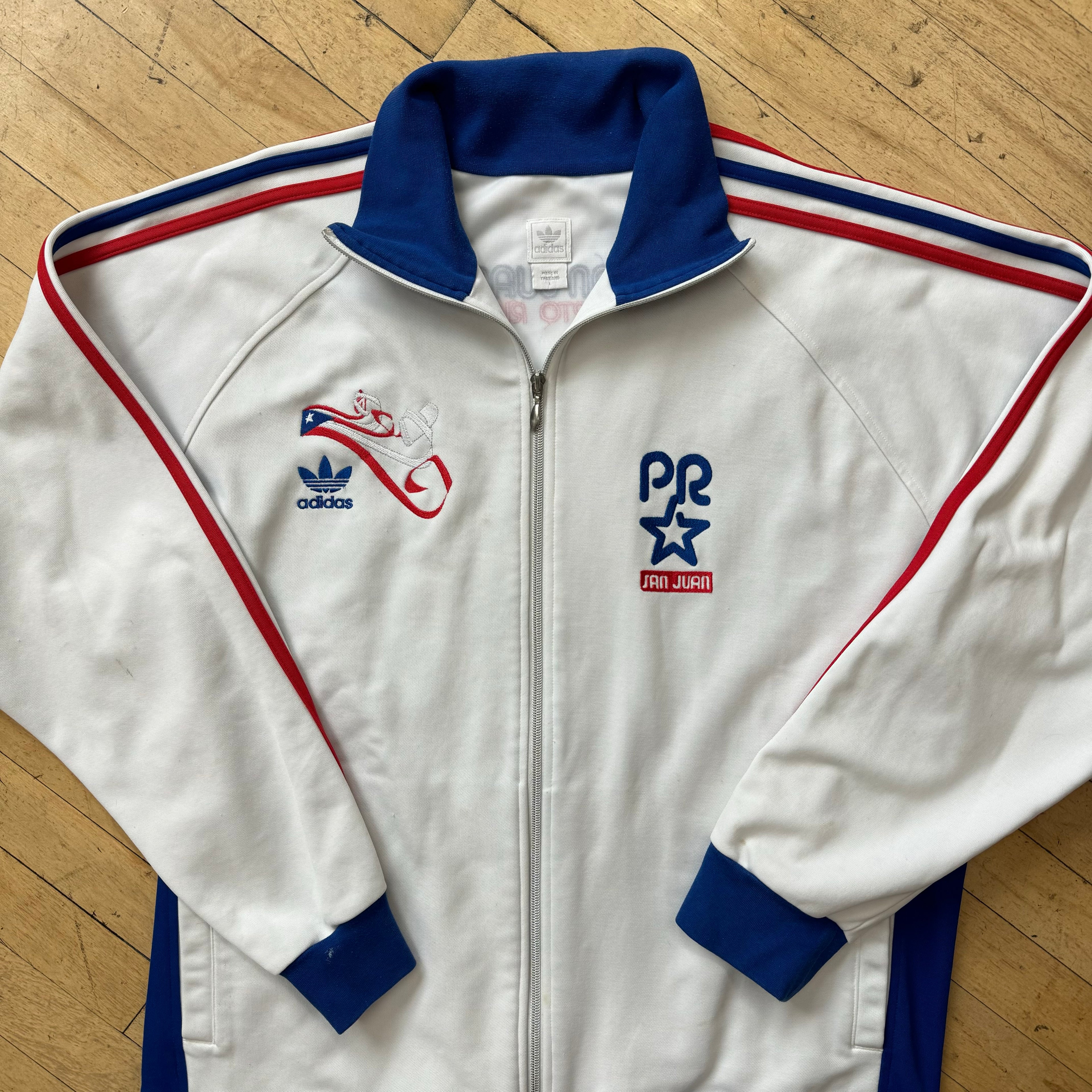 Vintage Adidas Puerto Rico Basketball Jacket Sz XL