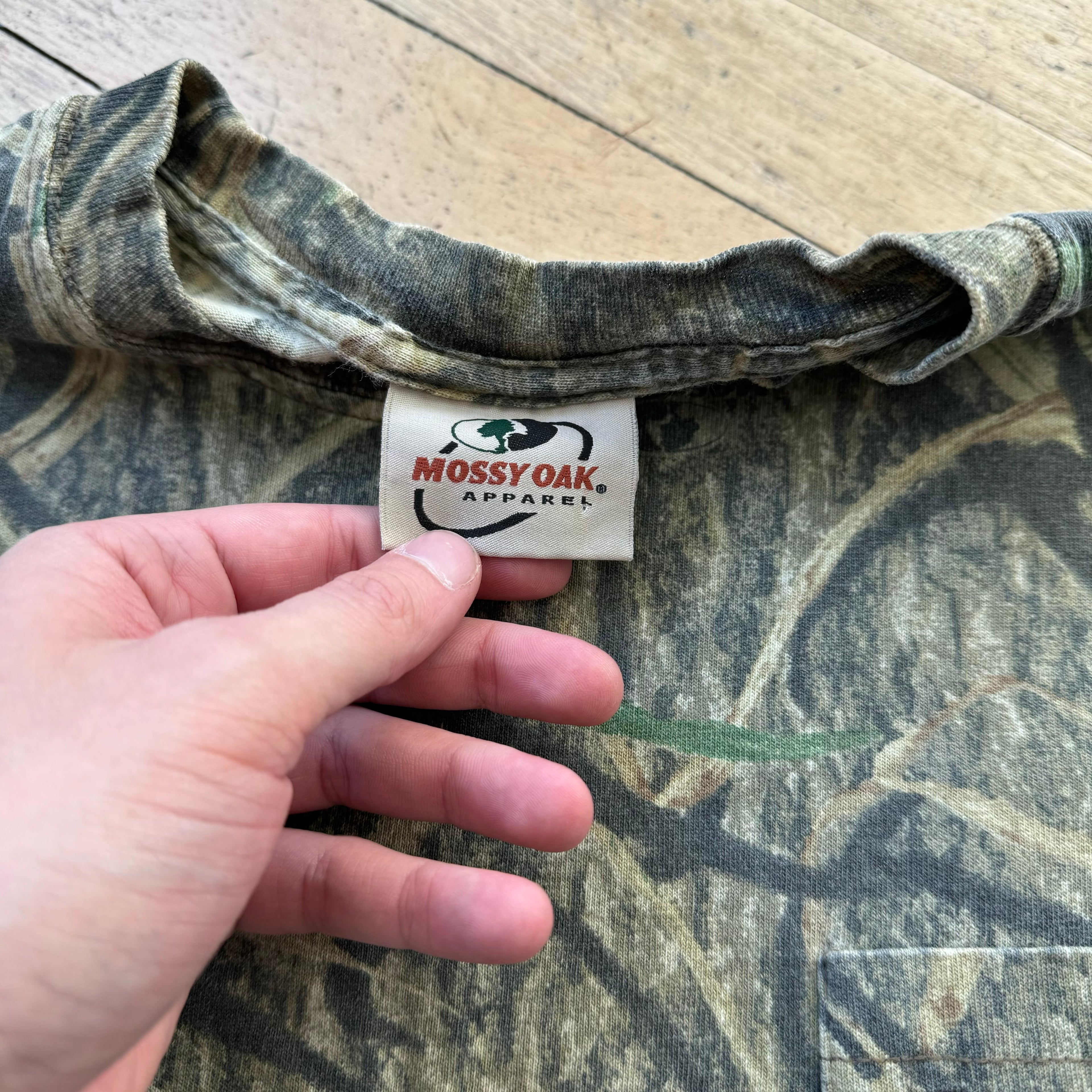 Vntg Mossy Oak Camo Long Sleeve T-shirt Sz XL