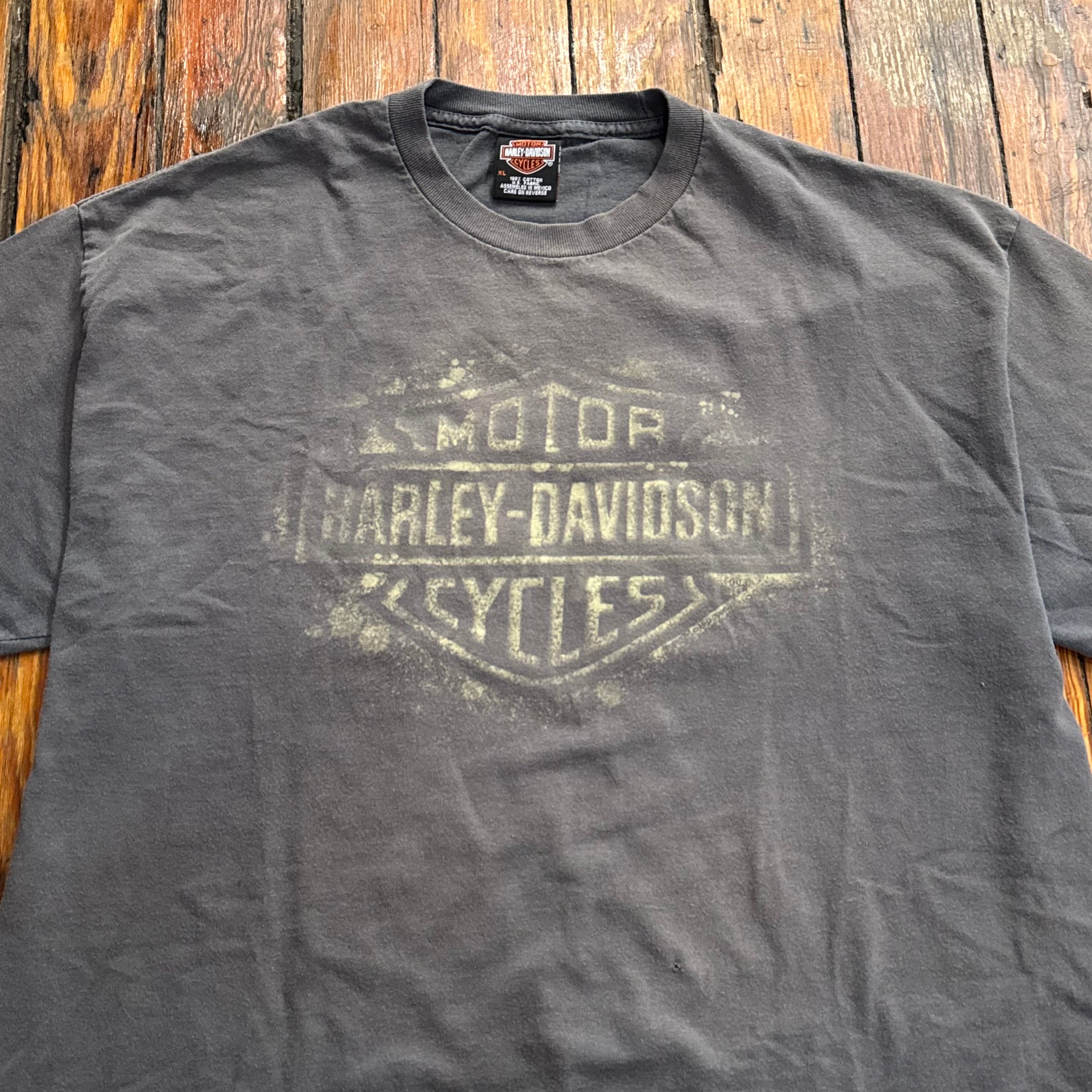 Vintage Harley Davidson Faded Logo T-shirt Sz XL