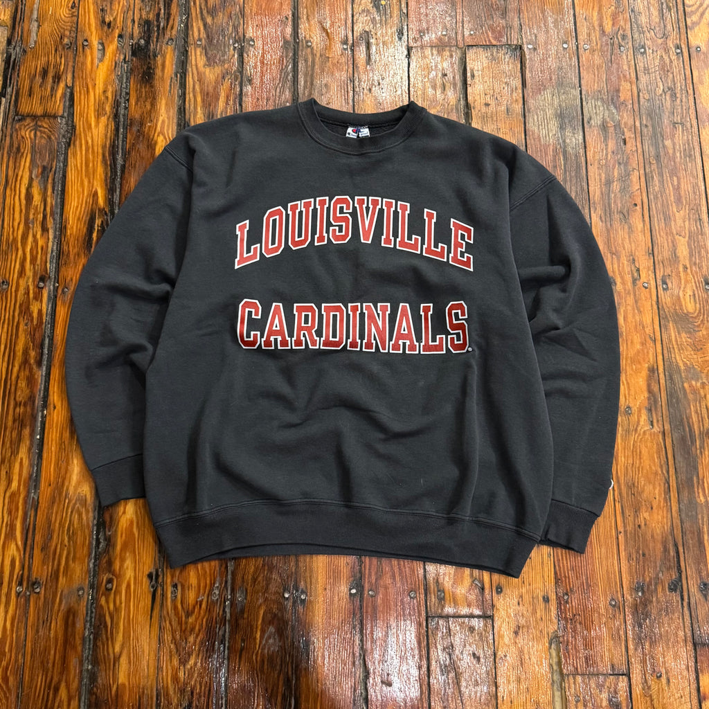 Vintage Champion Louisville Cardinals Crewneck Sz L