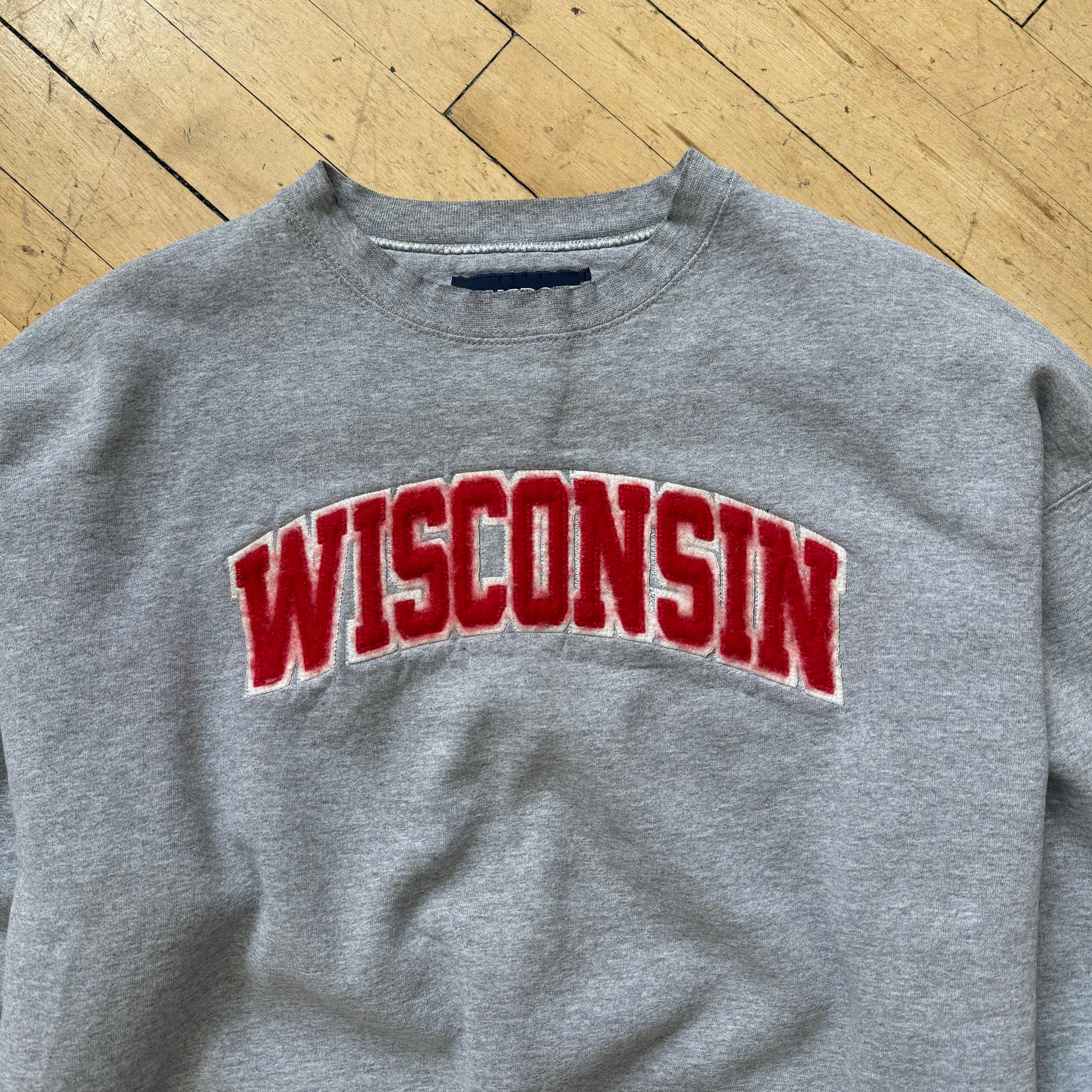 Vintage Wisconsin SpellOut CrewNeck Sz XL