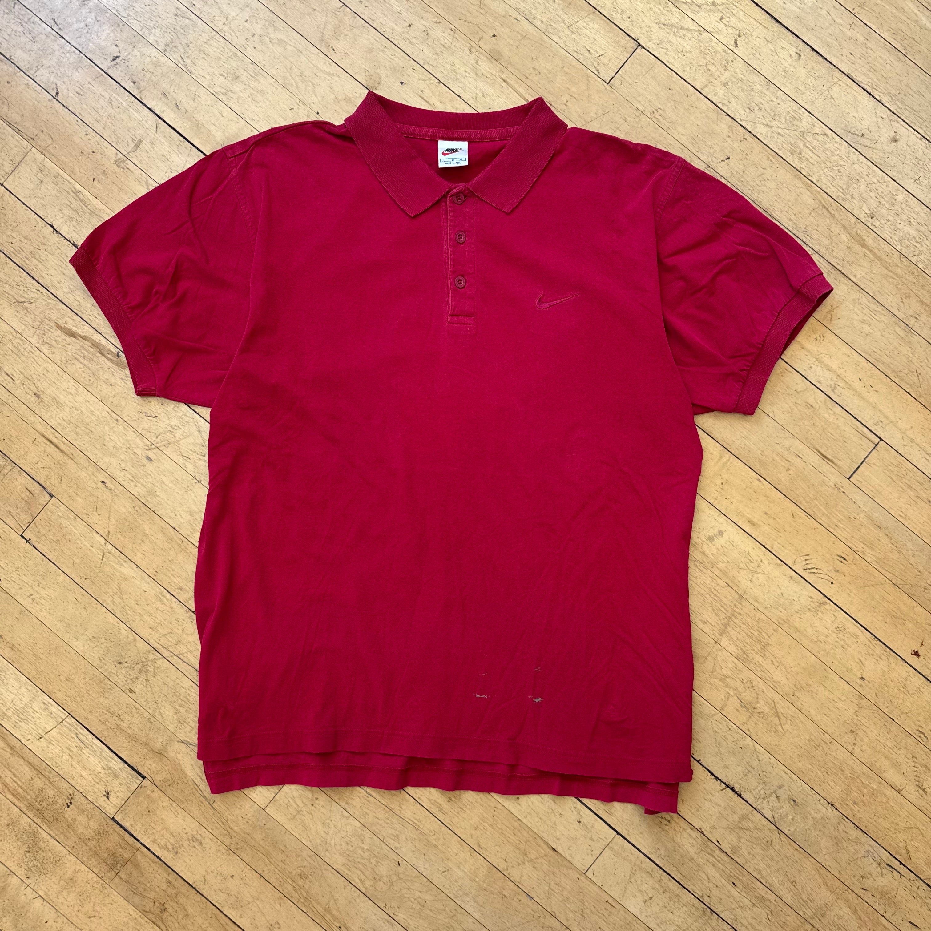Vintage Nike Maroon Golf Polo T-shirt Sz L
